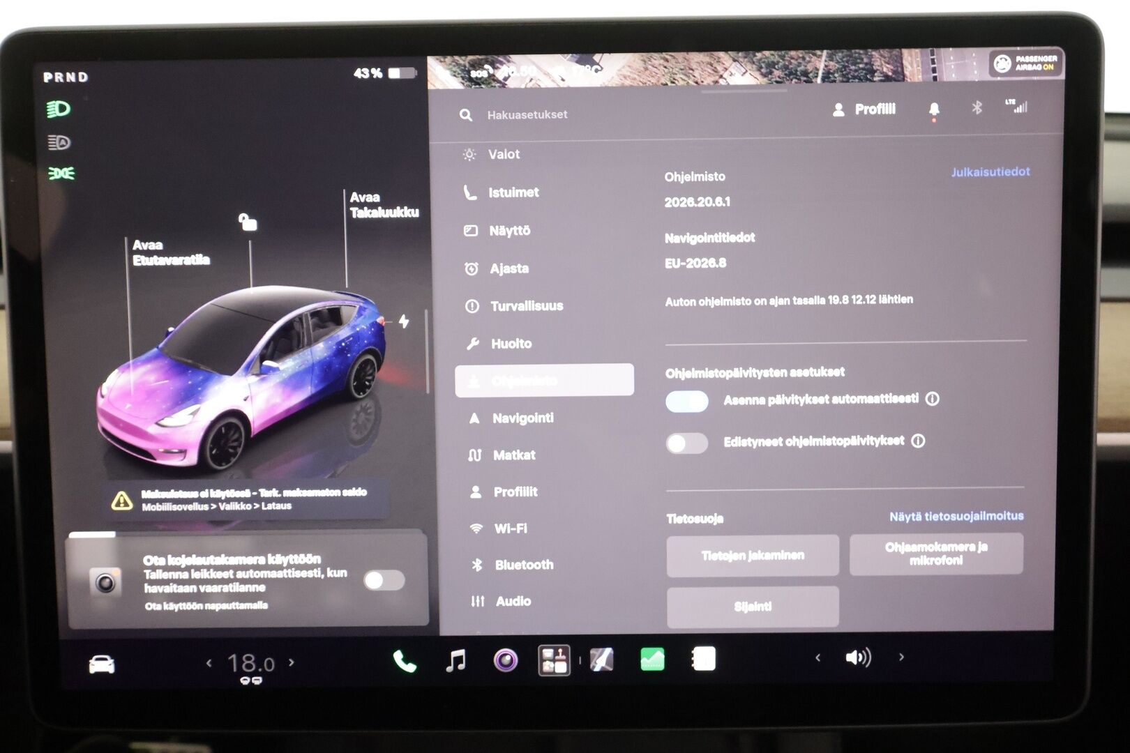 TESLA MODEL Y 2022 Performance - | ILP | Lasikatto | ACC | Matrix-LED | P.Kamera | Muistipenkki | Premium Audio | Navi | Kaistavahti | Keyless | 
