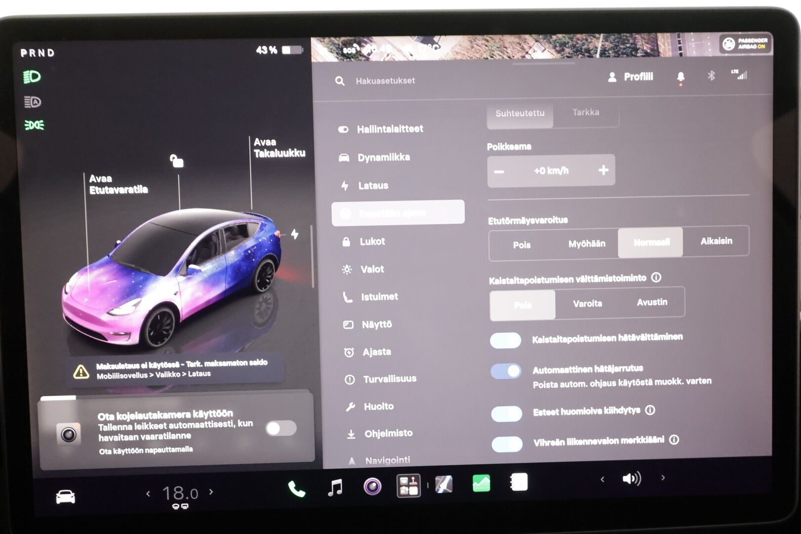 TESLA MODEL Y 2022 Performance - | ILP | Lasikatto | ACC | Matrix-LED | P.Kamera | Muistipenkki | Premium Audio | Navi | Kaistavahti | Keyless | 
