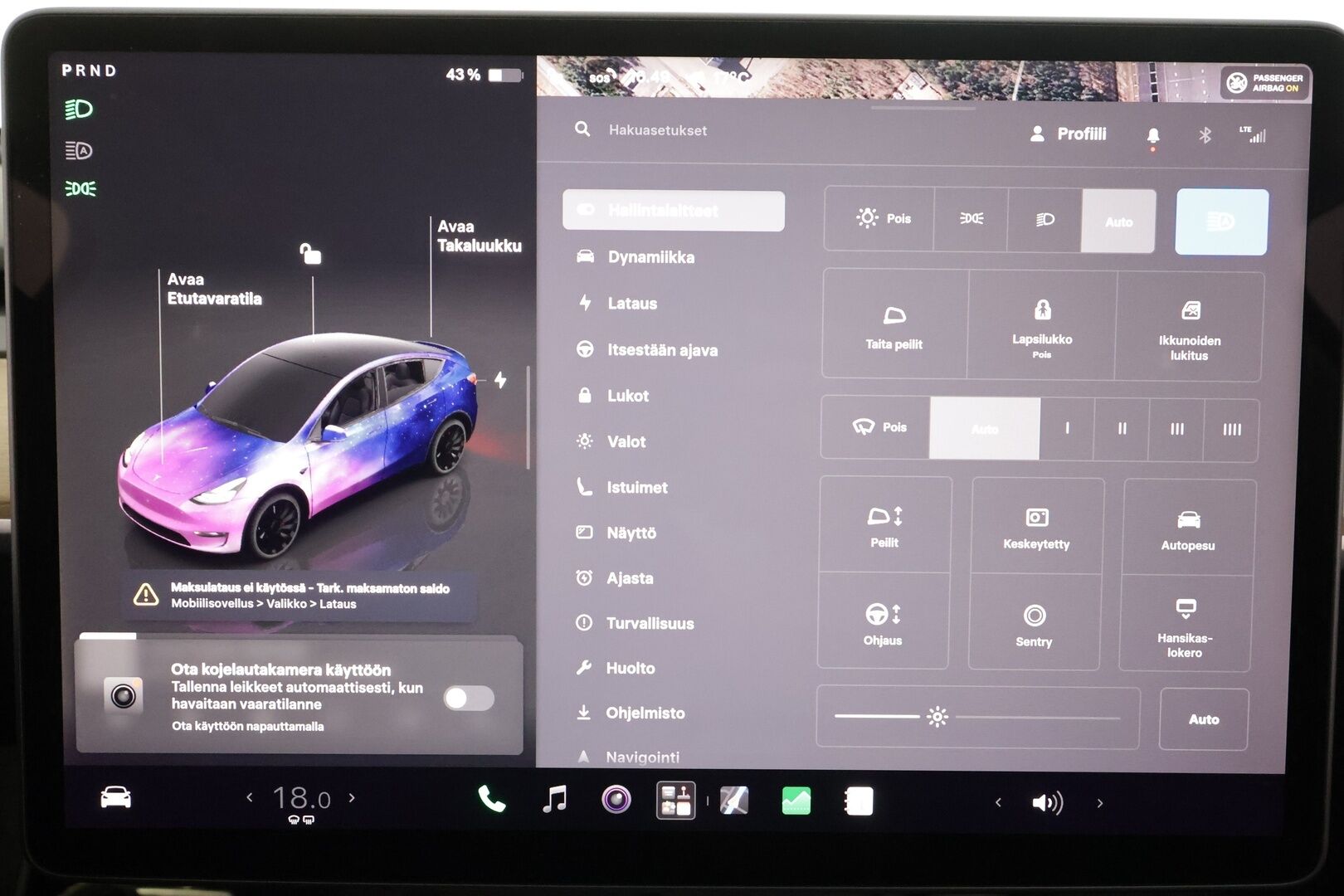 TESLA MODEL Y 2022 Performance - | ILP | Lasikatto | ACC | Matrix-LED | P.Kamera | Muistipenkki | Premium Audio | Navi | Kaistavahti | Keyless | 