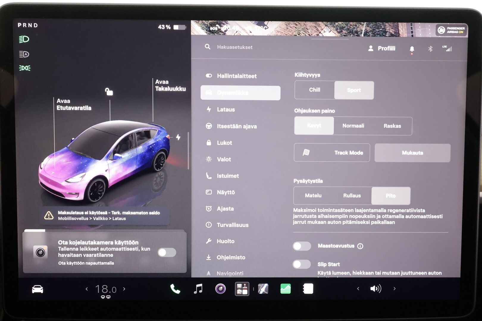 TESLA MODEL Y 2022 Performance - | ILP | Lasikatto | ACC | Matrix-LED | P.Kamera | Muistipenkki | Premium Audio | Navi | Kaistavahti | Keyless | 
