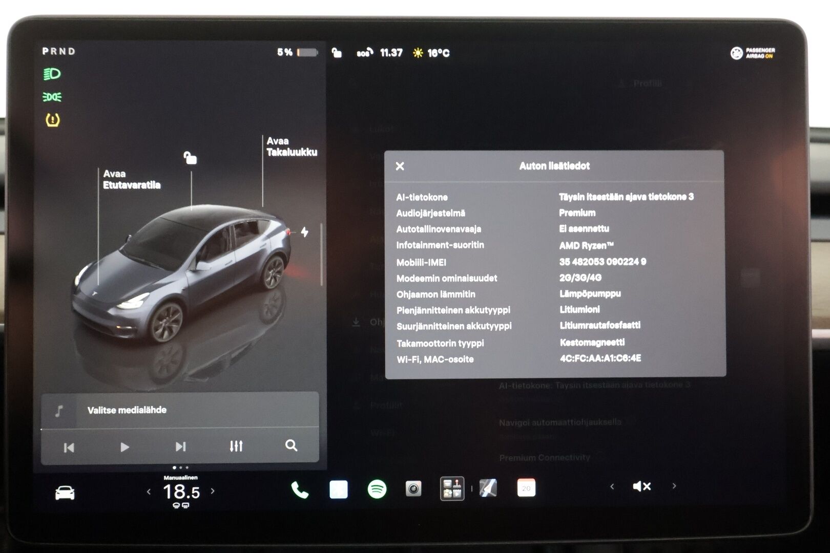 Tesla Model Y 2023 RWD - | ILP | ACC | Lasikatto | Matrix-LED | P.Kamera | Muistipenkki | Premium Audio | Navi | Kaistavahti | Keyless | 2x Latauskaapelit | Kahdet renkaat |