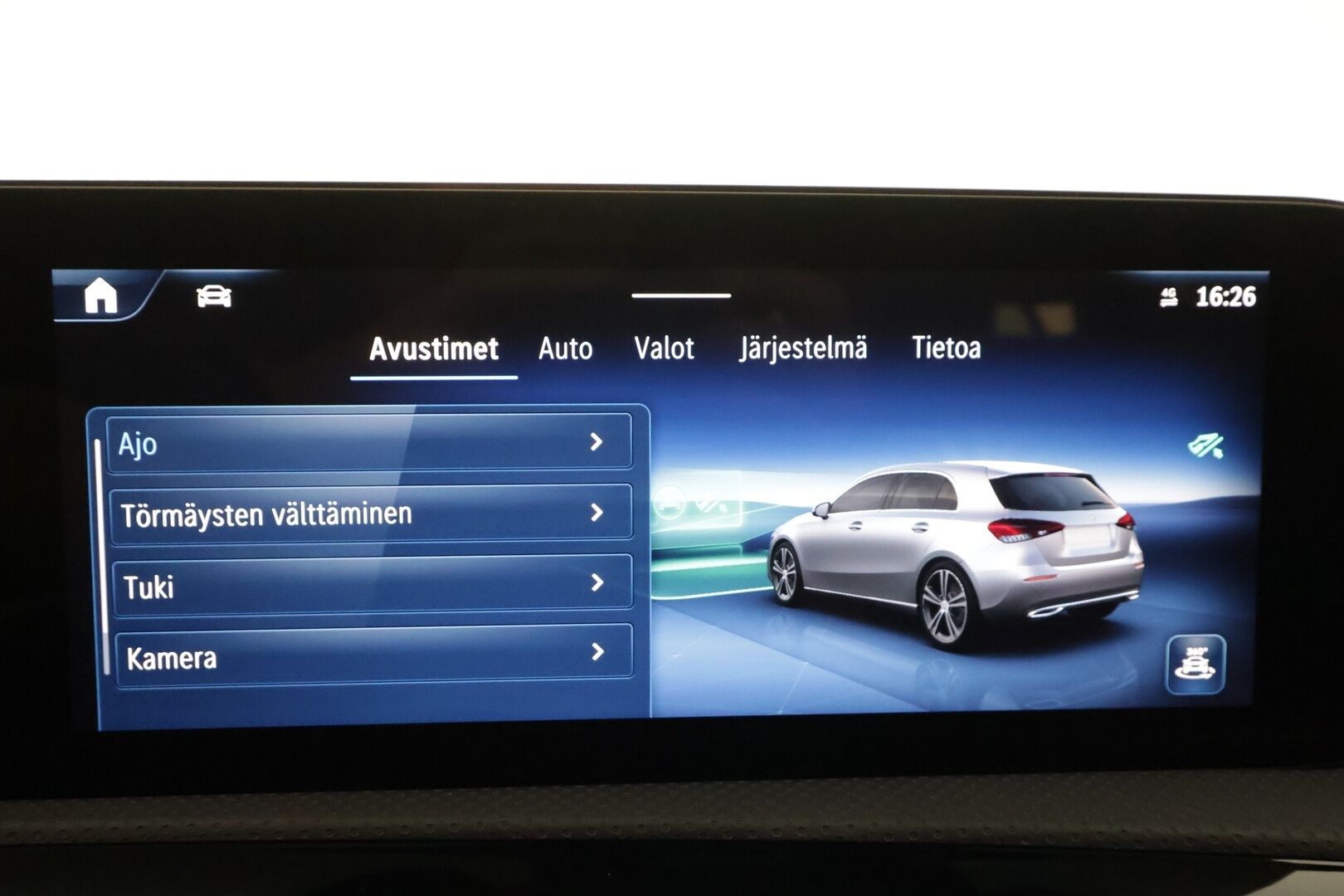 MERCEDES-BENZ A 2023 250 e A Business AMG - Facelift | Flatbottom  Widescreen | P.Kamera | LED-High Performance | Keyless | Kaistavahti | Navi | Ambient | Nahka-alcantara | Kahdet renkaat |