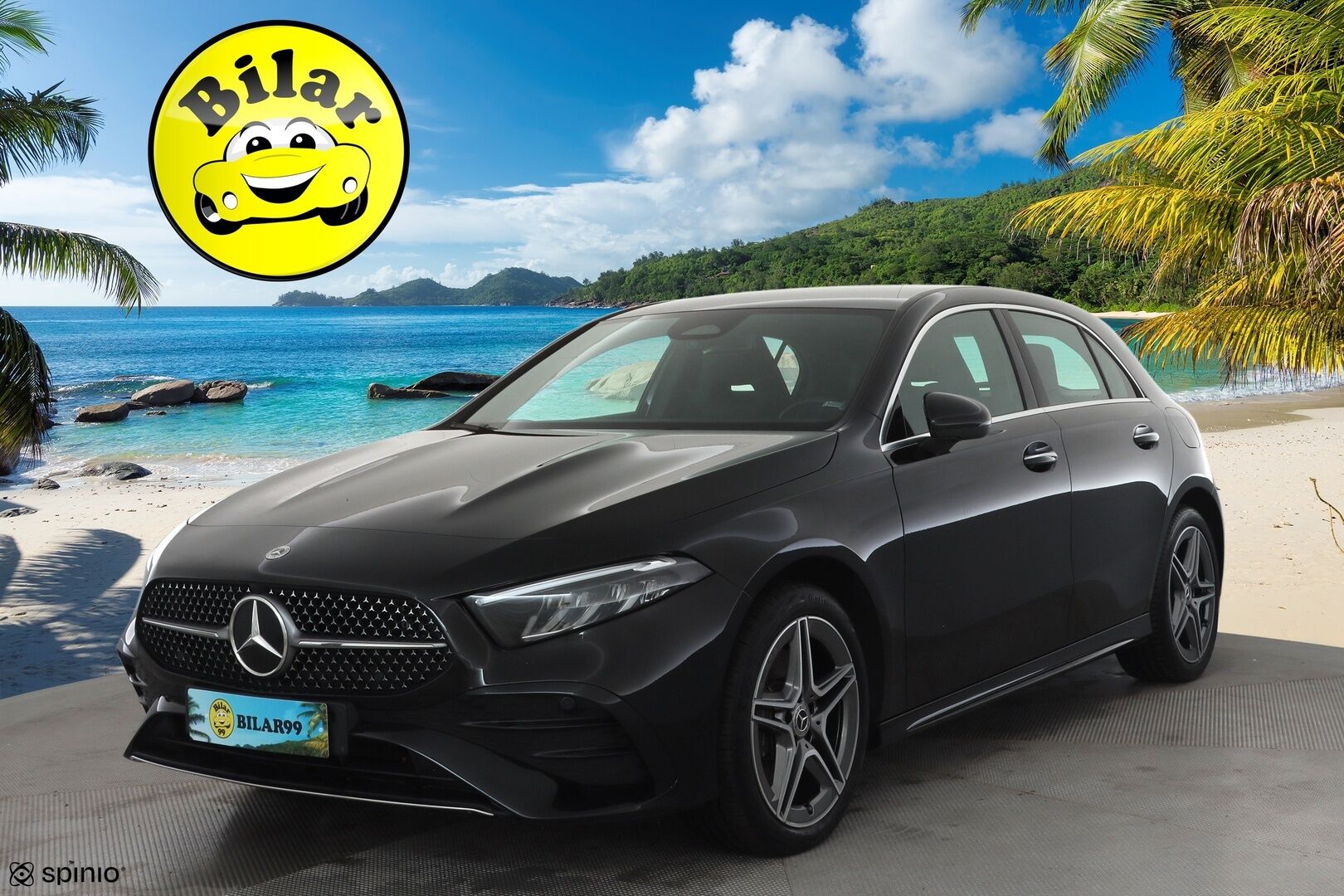 MERCEDES-BENZ A 2023 250 e A Business AMG - Facelift | Flatbottom  Widescreen | P.Kamera | LED-High Performance | Keyless | Kaistavahti | Navi | Ambient | Nahka-alcantara | Kahdet renkaat |