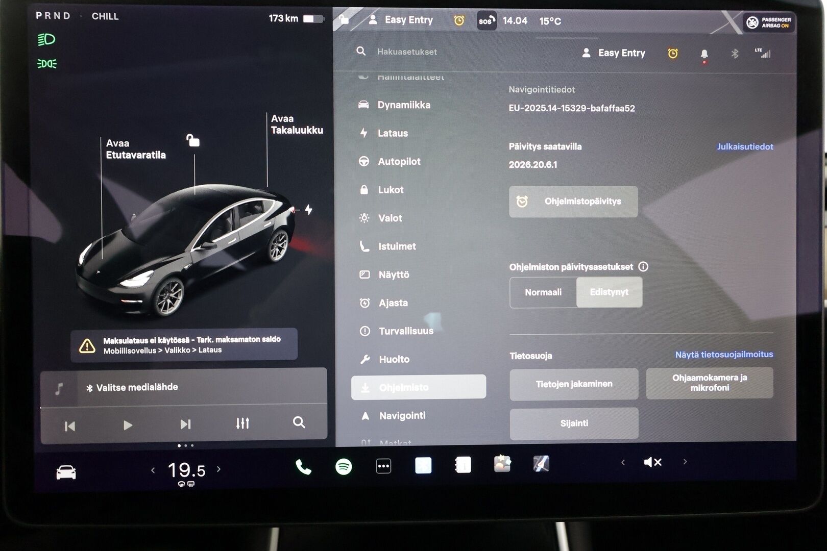 Tesla Model 3 2020 Standard Range Plus - | Lasikatto | ACC | LED | P.Kamera | Muistipenkki | Premium Speakers | Kaistavahti | Navi | Keyless | Kahdet renkaat |