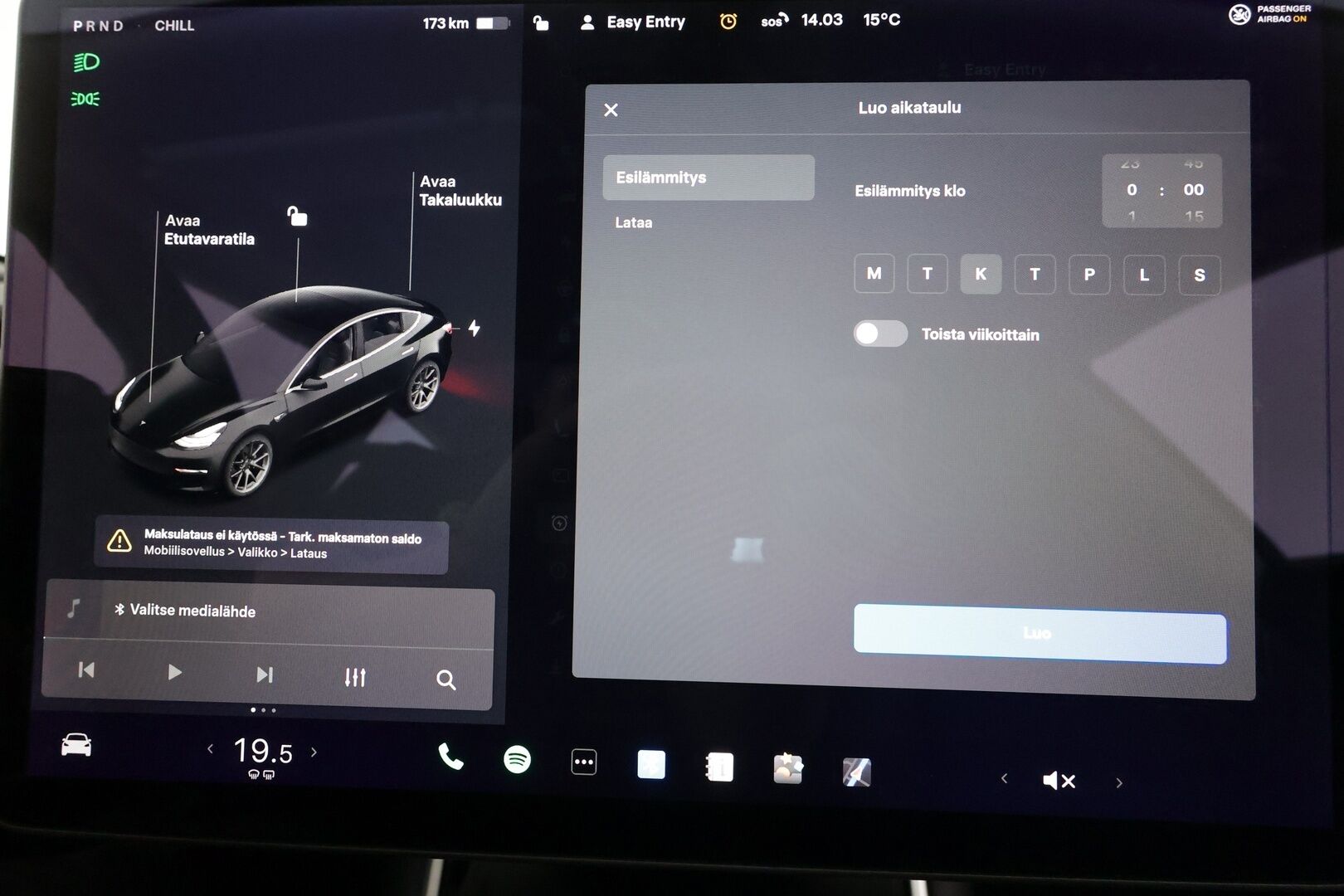Tesla Model 3 2020 Standard Range Plus - | Lasikatto | ACC | LED | P.Kamera | Muistipenkki | Premium Speakers | Kaistavahti | Navi | Keyless | Kahdet renkaat |