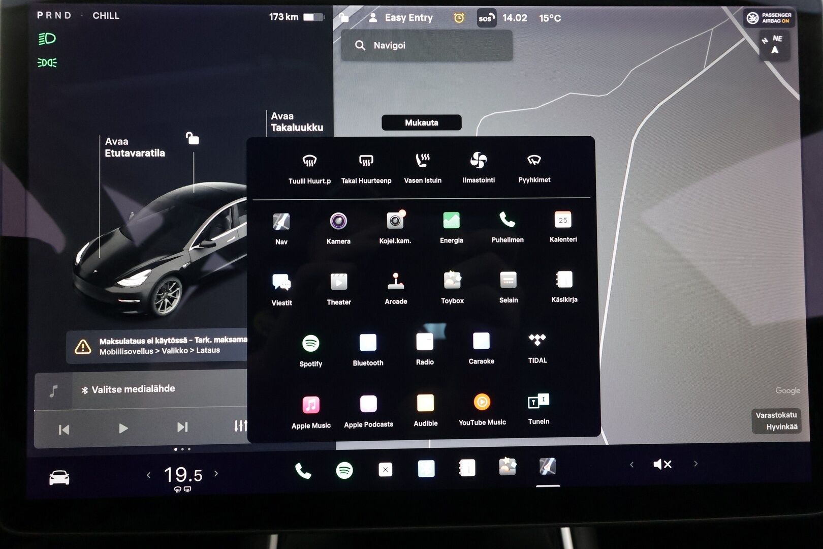 Tesla Model 3 2020 Standard Range Plus - | Lasikatto | ACC | LED | P.Kamera | Muistipenkki | Premium Speakers | Kaistavahti | Navi | Keyless | Kahdet renkaat |