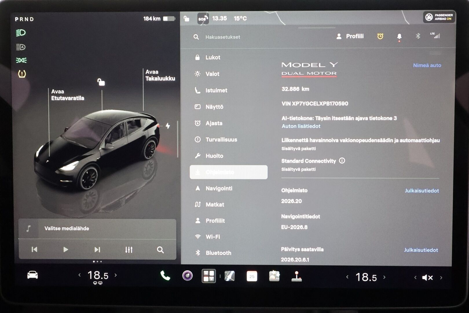 Tesla Model Y 2023 Performance - | Koukku | ILP | Lasikatto | ACC | Matrix-LED | P.Kamera | Muistipenkki | Premium Audio | Navi | Kaistavahti | Keyless | 2x Latauskaapelit |