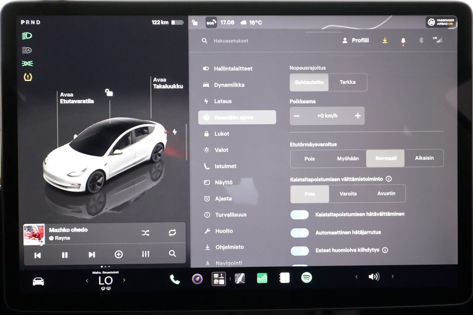 Tesla Model 3 2023 RWD - | ILP | ACC | Lasikatto | Matrix-LED | P.Kamera | Muistipenkki | Premium Speakers | Navi | Kaistavahti | Keyless |