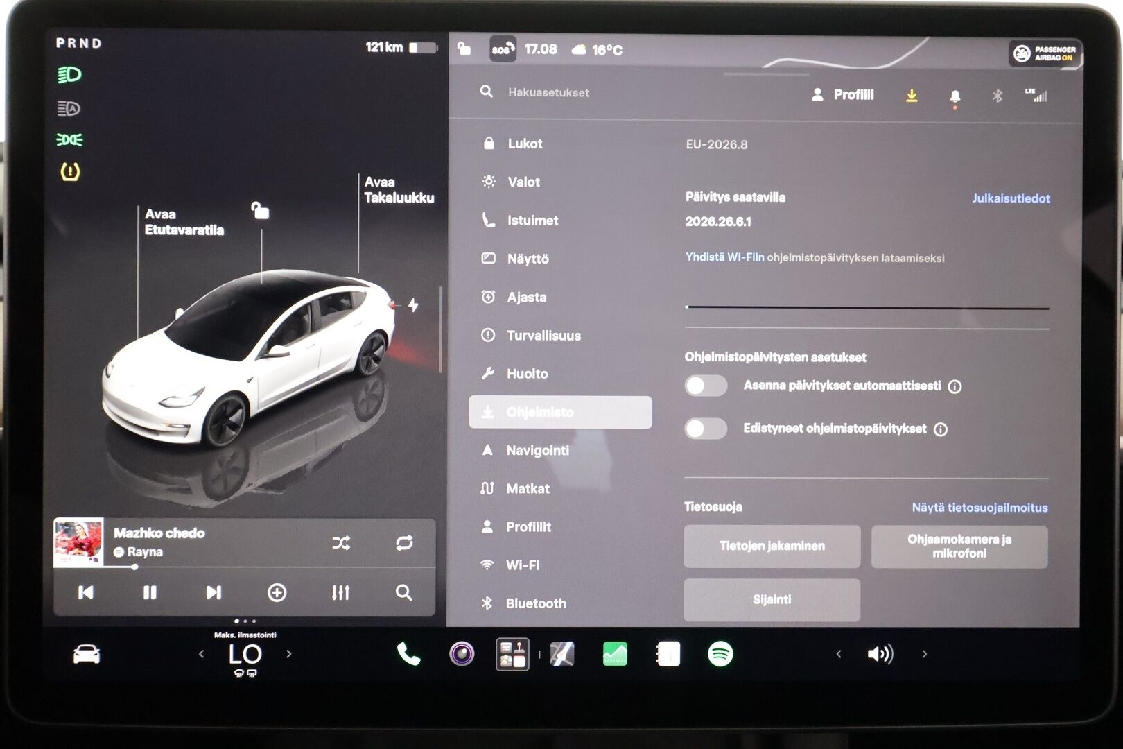 Tesla Model 3 2023 RWD - | ILP | ACC | Lasikatto | Matrix-LED | P.Kamera | Muistipenkki | Premium Speakers | Navi | Kaistavahti | Keyless |