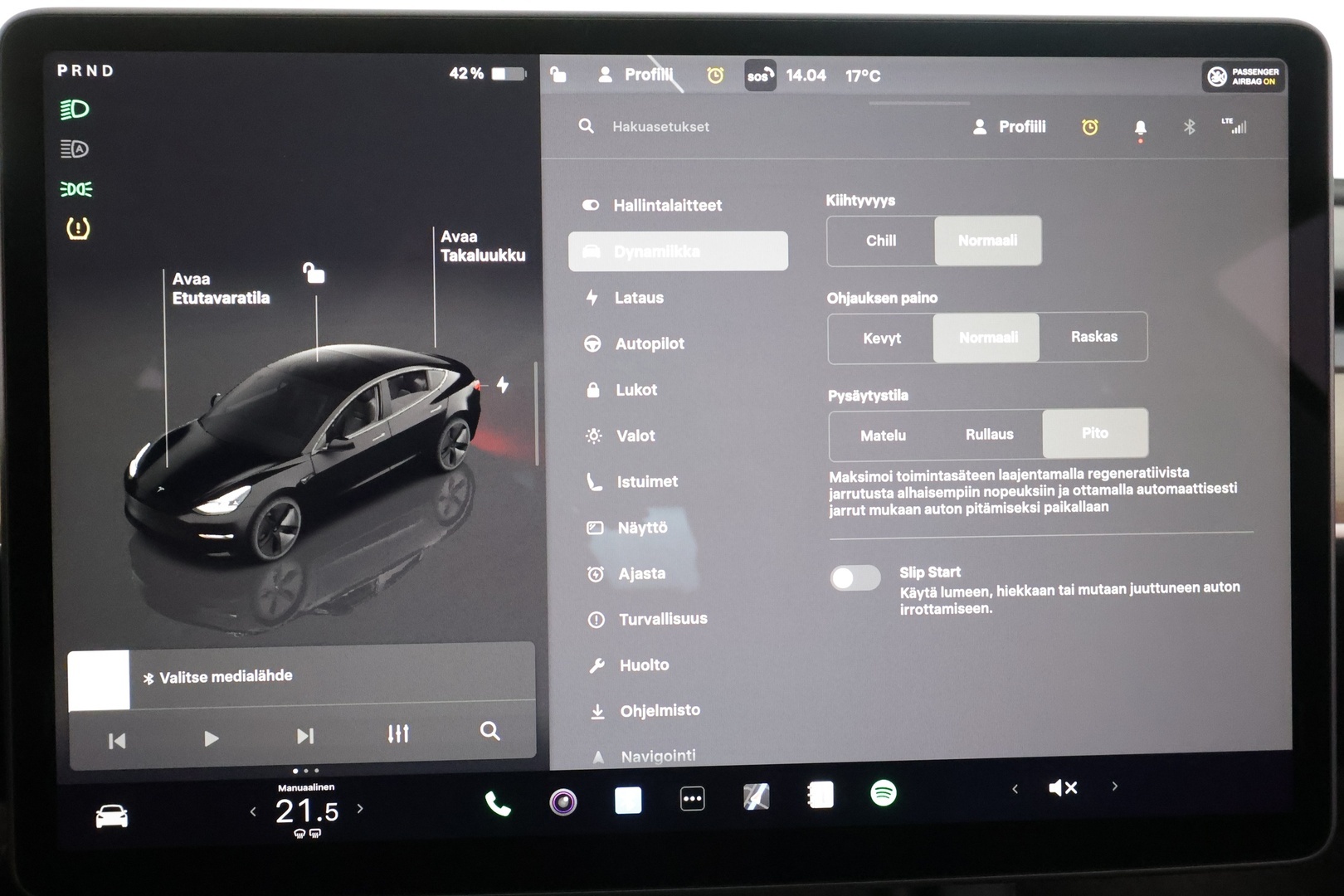 TESLA MODEL 3 2023 Long Range Dual Motor - | ACC | ILP | Matrix | Ryzen | Lasikatto | Muistipenkki | Sähkönahat | Premium audio | P.kamera | Autosteer | 2x renkaat aluin | ALV | 