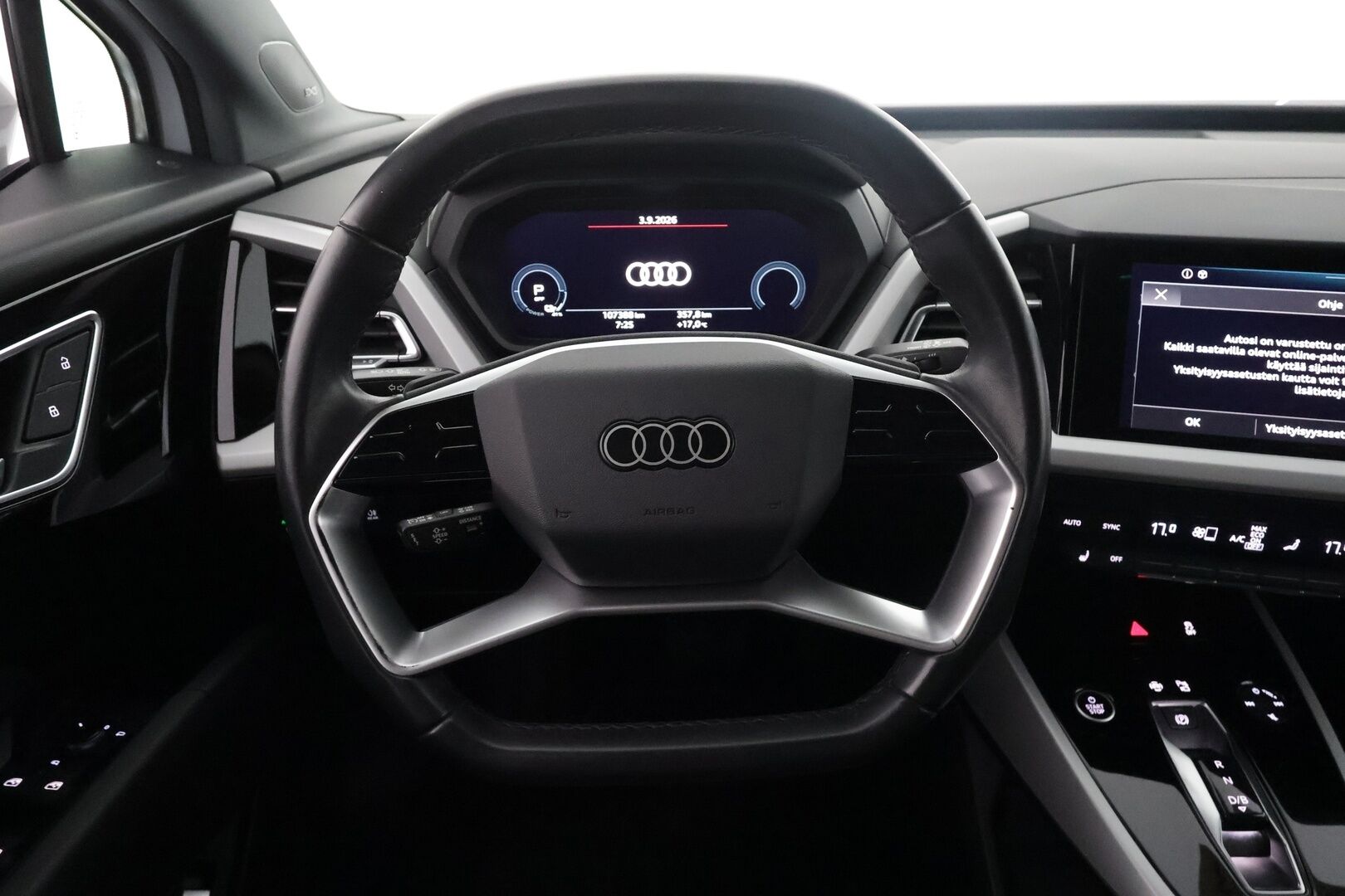 AUDI Q4 E-TRON 2023 45 E-Tron Quattro Proline - | ACC | Koukku | ILP | LED | Sonos | P.kamera | Sporttipenkit | Digimittaristo | Ratinlämmitys | Keyless | Apple&Android | Kahdet Renkaat | Merkkihuollettu |