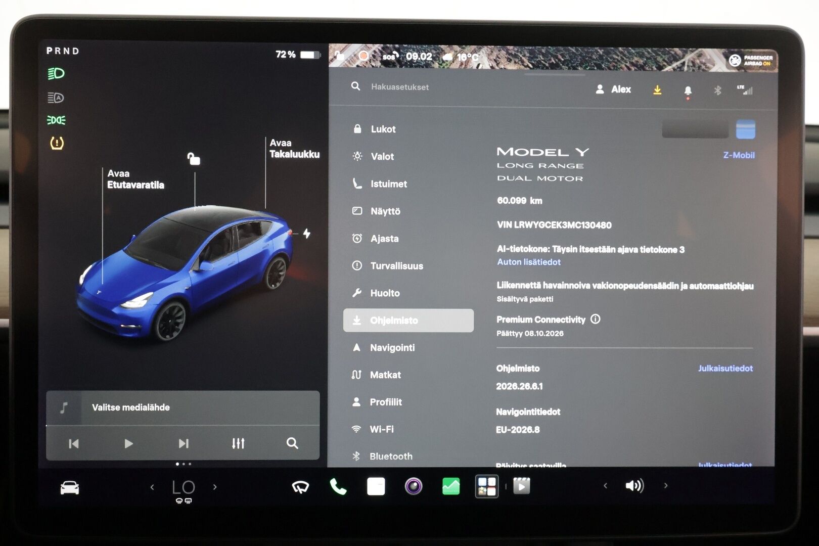 Tesla Model Y 2021 Long Range - | ILP | Lasikatto | ACC | Matrix-LED | P.Kamera | Muistipenkki | Premium Audio | Navi | Kaistavahti | Keyless | 2x Latauskaapelit | Kahdet renkaat |  