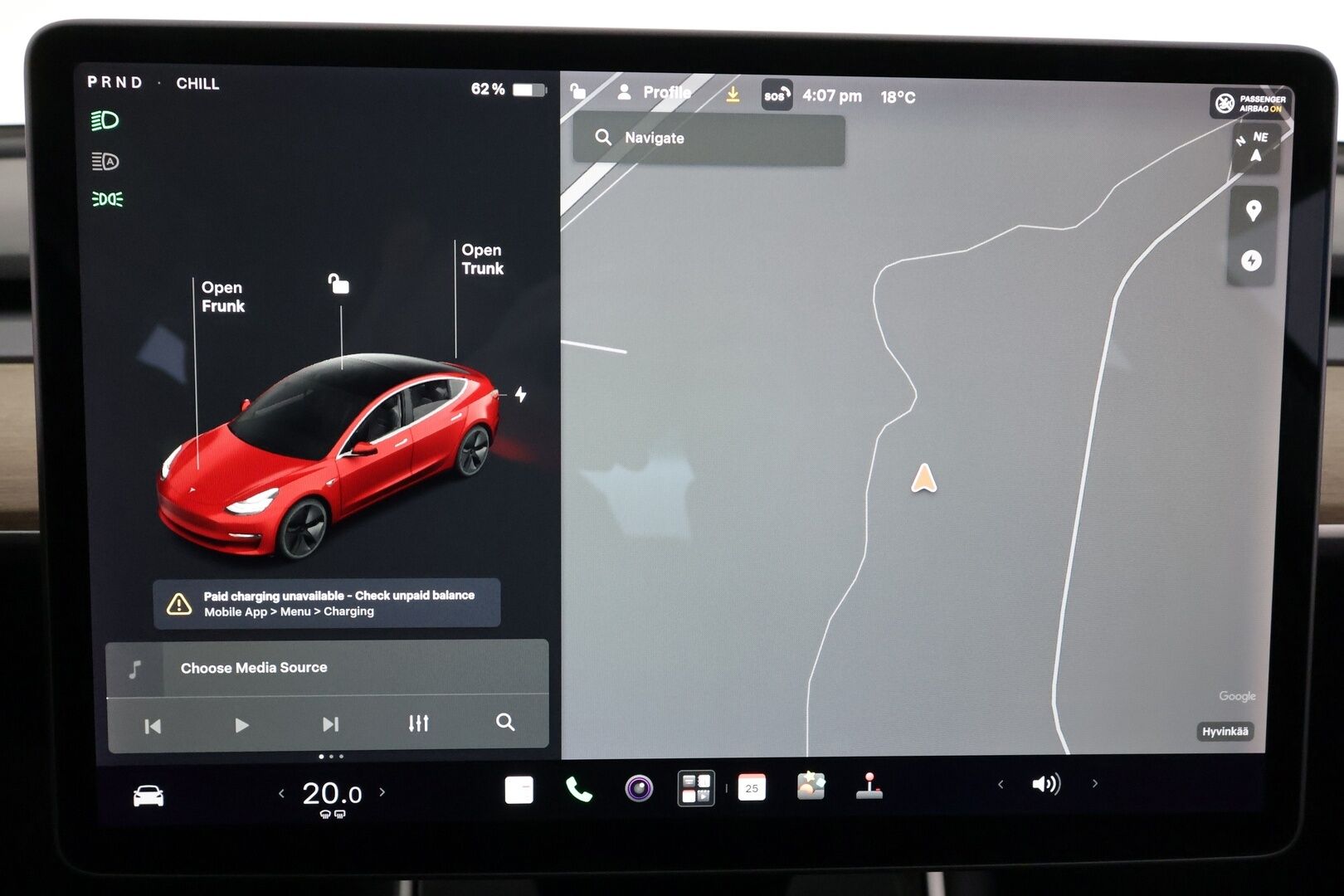 Tesla Model 3 2020 Long Range - | Koukku | LED | P.Kamera | Lasikatto | ACC | Muistipenkki | Premium Audio | Navi | Kaistavahti | Keyless | 