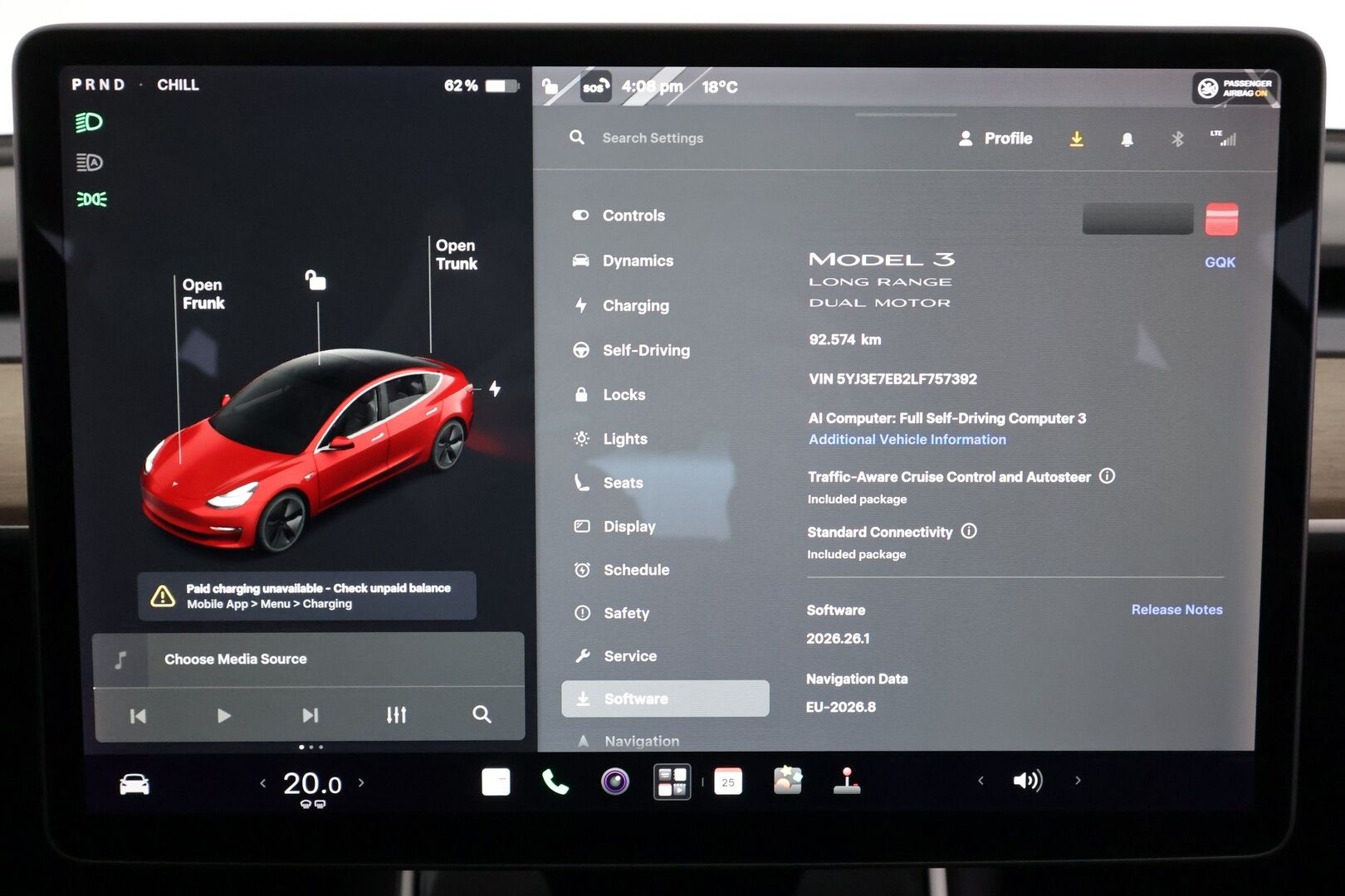Tesla Model 3 2020 Long Range - | Koukku | LED | P.Kamera | Lasikatto | ACC | Muistipenkki | Premium Audio | Navi | Kaistavahti | Keyless | 