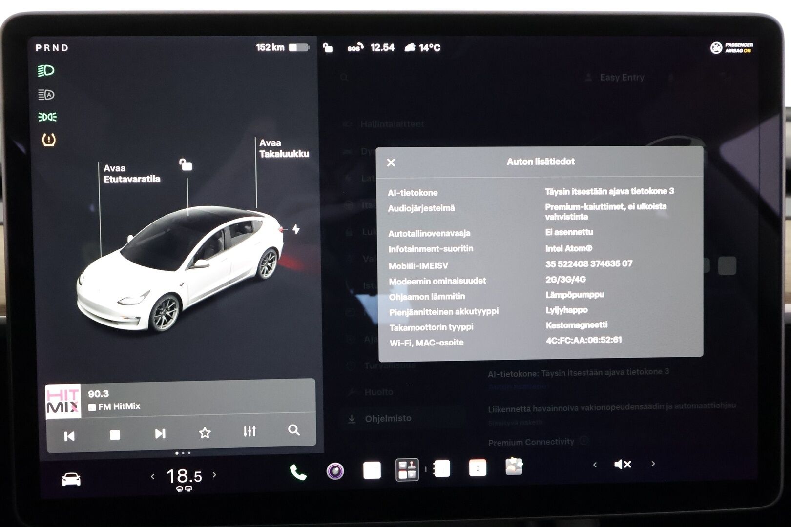 Tesla Model 3 2021 Standard Range Plus - | ILP | ACC | Lasikatto | Matrix-LED | P.Kamera | Muistipenkki | Premium Speakers | Navi | Kaistavahti | Keyless | 2x Latauskaapelit | Kahdet renkaat |