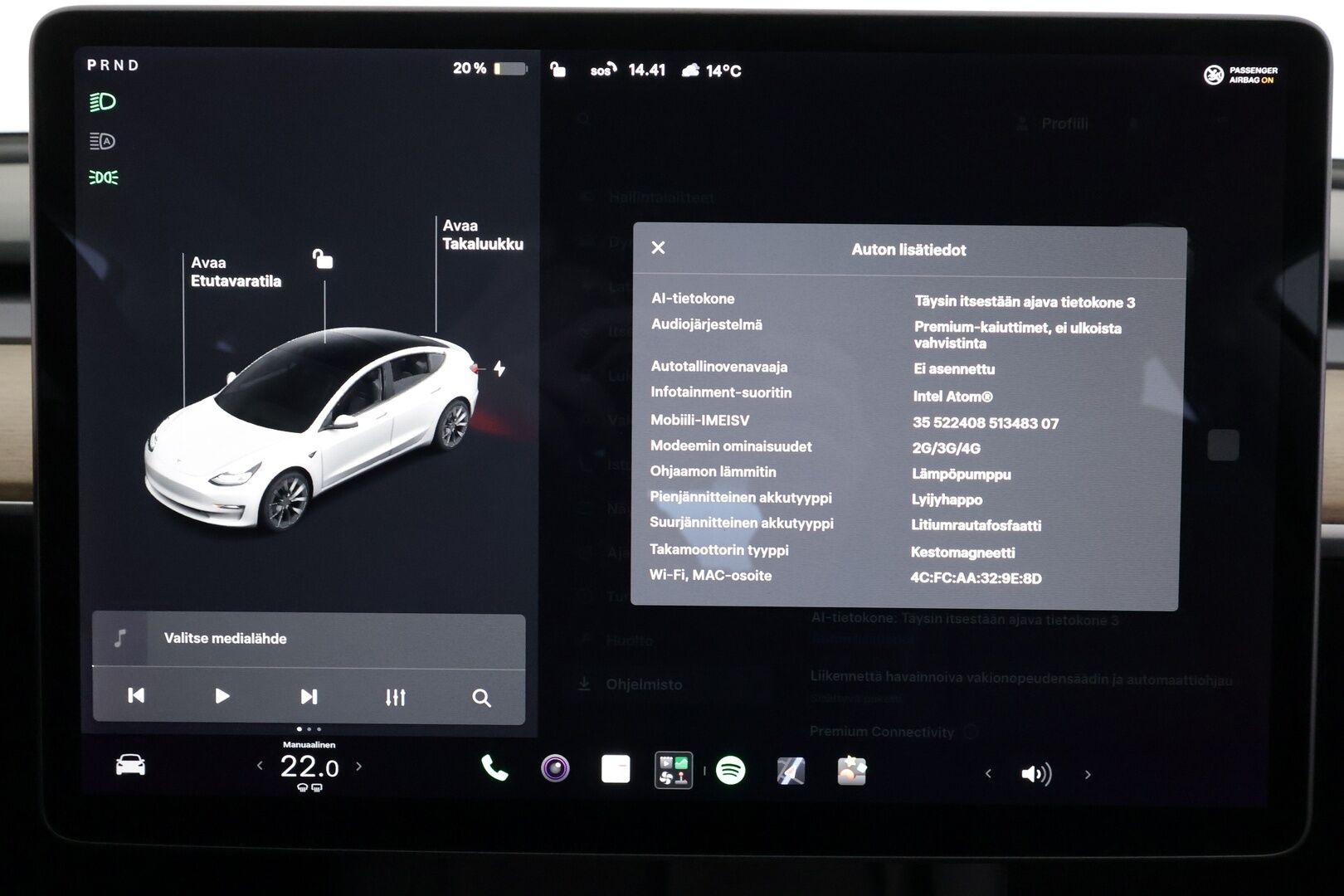 Tesla Model 3 2021 Standard Range Plus - | ACC | ILP | 2x renkaat aluin | Matrix-LED | Lasikatto | Nahkaverhoilu | Muistipenkki | P.kamera ja tutkat | Autosteer | Lämm. ratti | 2x kaapelit | 