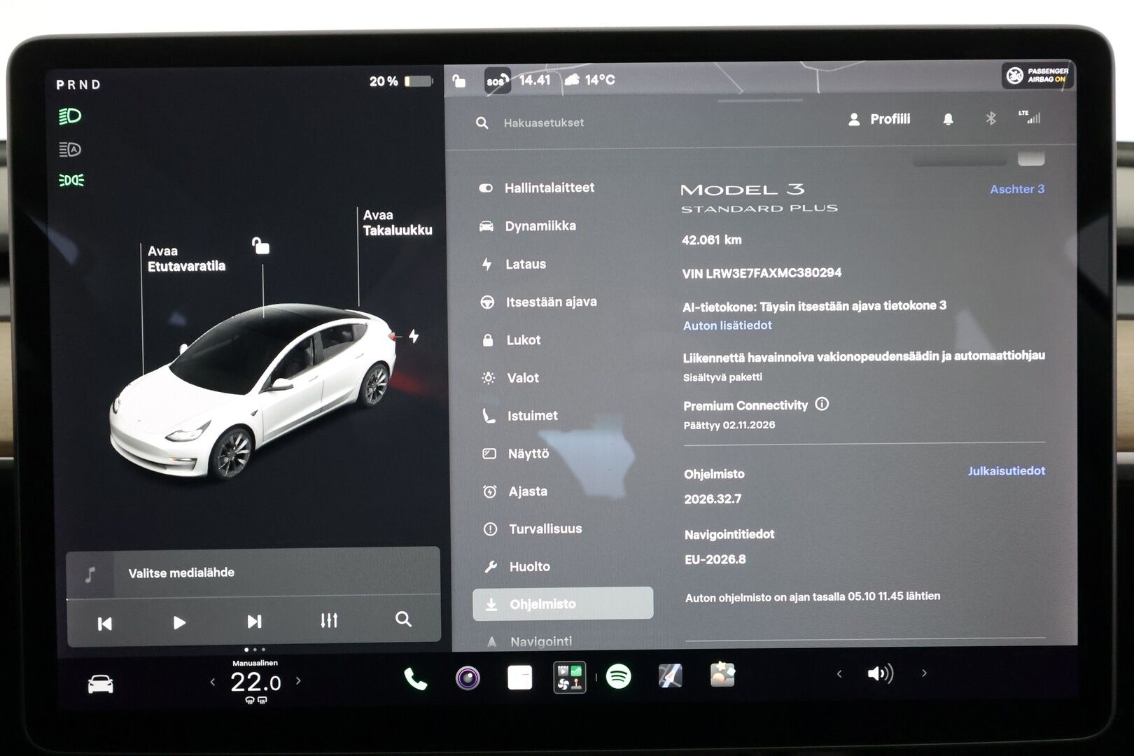 Tesla Model 3 2021 Standard Range Plus - | ACC | ILP | 2x renkaat aluin | Matrix-LED | Lasikatto | Nahkaverhoilu | Muistipenkki | P.kamera ja tutkat | Autosteer | Lämm. ratti | 2x kaapelit | 