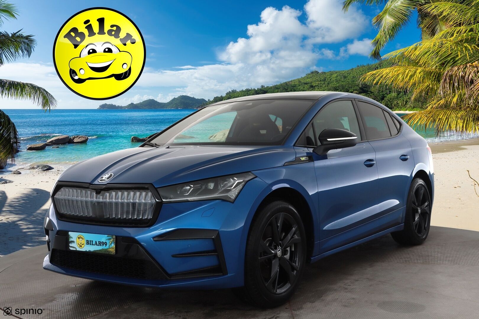 SKODA ENYAQ 2023 RS 4x4 220kW - | ACC | ILP | Koukku | Canton | Lasikatto | DCC | HUD | Muistinahat hieronnalla | Matrix | P.kamera | Travel Assist | Side Assist | 2x alut |