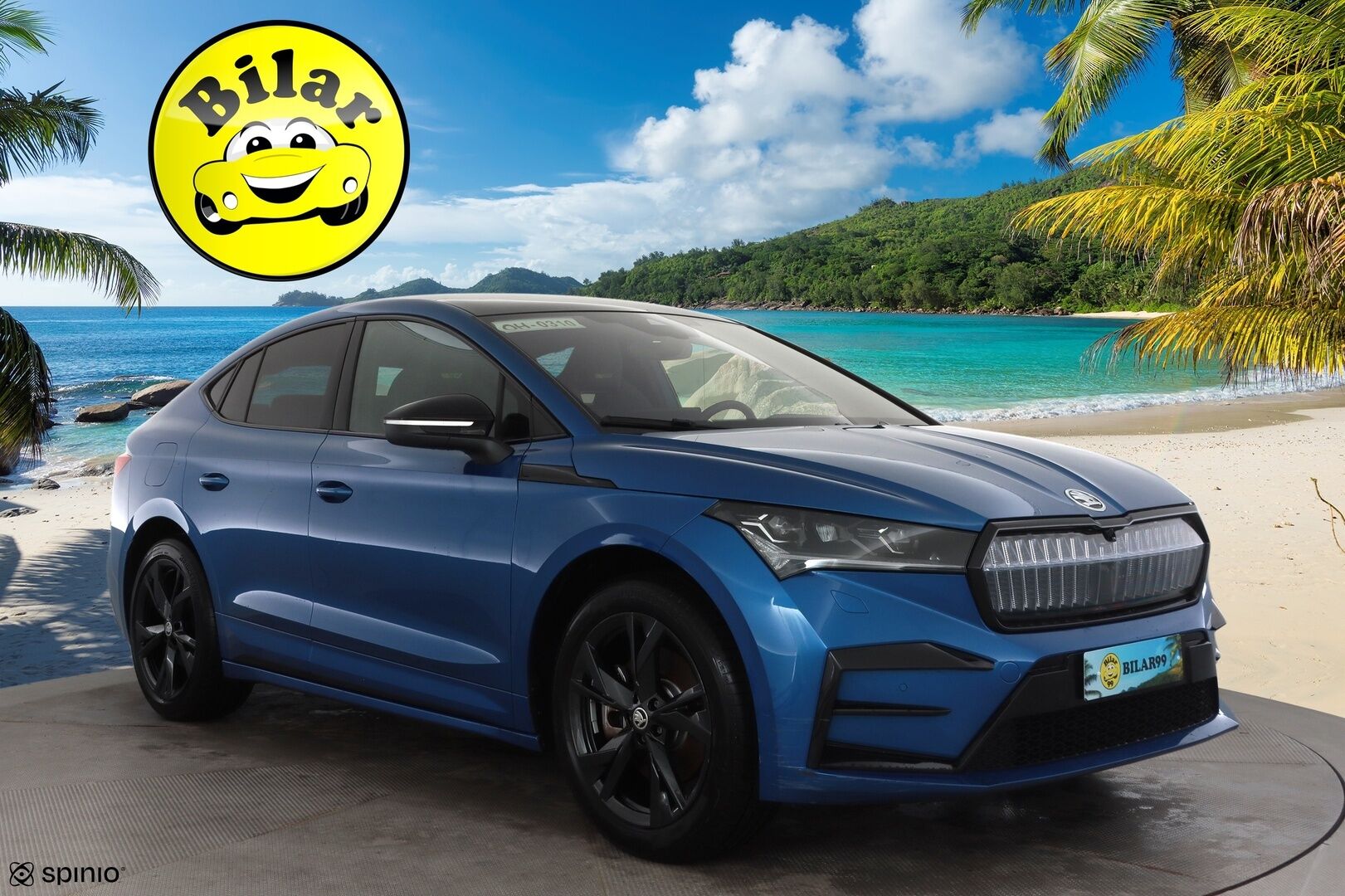 SKODA ENYAQ 2023 RS 4x4 220kW - | ACC | ILP | Koukku | Canton | Lasikatto | DCC | HUD | Muistinahat hieronnalla | Matrix | P.kamera | Travel Assist | Side Assist | 2x alut |