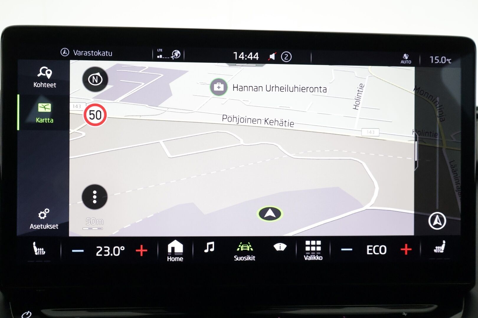 SKODA ENYAQ 2023 RS 4x4 220kW - | ACC | ILP | Koukku | Canton | Lasikatto | DCC | HUD | Muistinahat hieronnalla | Matrix | P.kamera | Travel Assist | Side Assist | 2x alut |