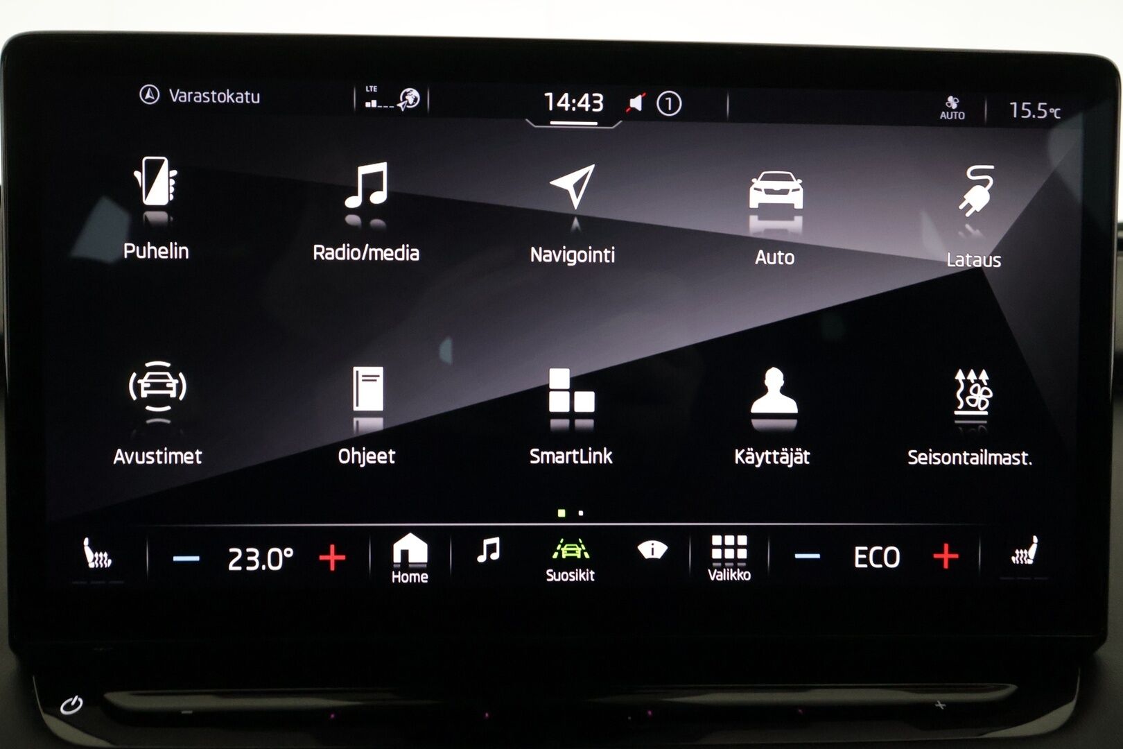 SKODA ENYAQ 2023 RS 4x4 220kW - | ACC | ILP | Koukku | Canton | Lasikatto | DCC | HUD | Muistinahat hieronnalla | Matrix | P.kamera | Travel Assist | Side Assist | 2x alut |