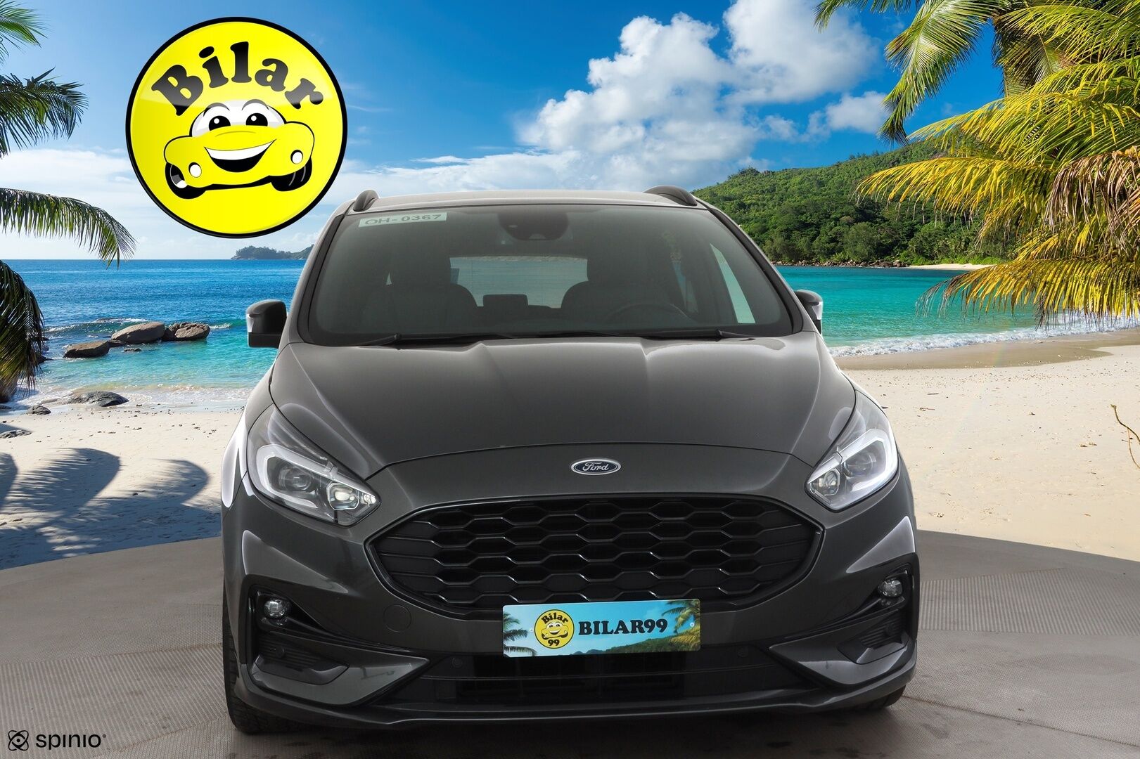 FORD S-MAX 2023 S-Max 2.5 Duratec (FHEV) Hybrid ST-line 5-ovinen - | ACC | Koukku | Muistipenkki | Sähkönahat | P.kamera | Keyless | Lane Assist | Apple & Android | LED | Lämm. tuulilasi | 2x alut | Merkkihuollot | - KORKO VAIN 3,99 %