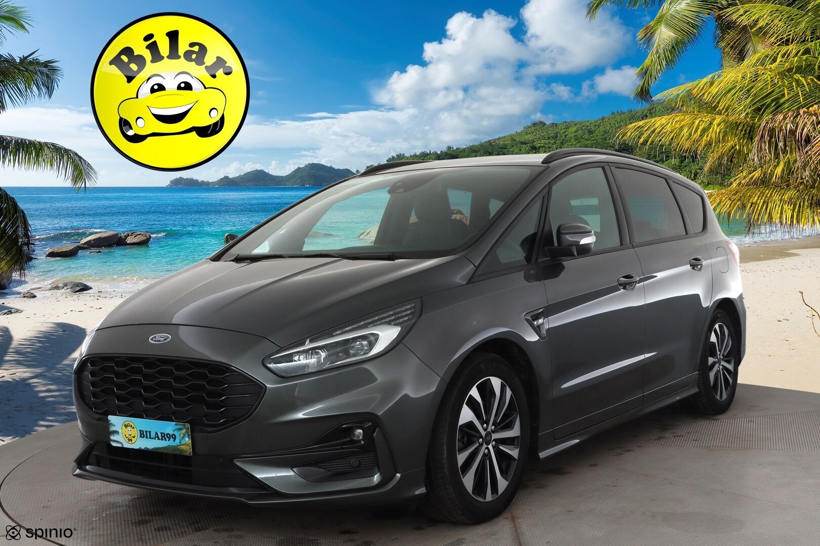 FORD S-MAX 2023 S-Max 2.5 Duratec (FHEV) Hybrid ST-line 5-ovinen - | ACC | Koukku | Muistipenkki | Sähkönahat | P.kamera | Keyless | Lane Assist | Apple & Android | LED | Lämm. tuulilasi | 2x alut | Merkkihuollot | - KORKO VAIN 3,99 %