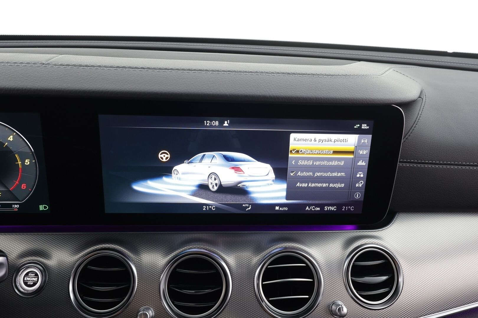 Mercedes-Benz E 2016 220 d A Premium Business AMG * Widescreen / Multibeam / P.Kamera / Sportpenkit / Navi / Katveavustin * - Kahdet renkaat