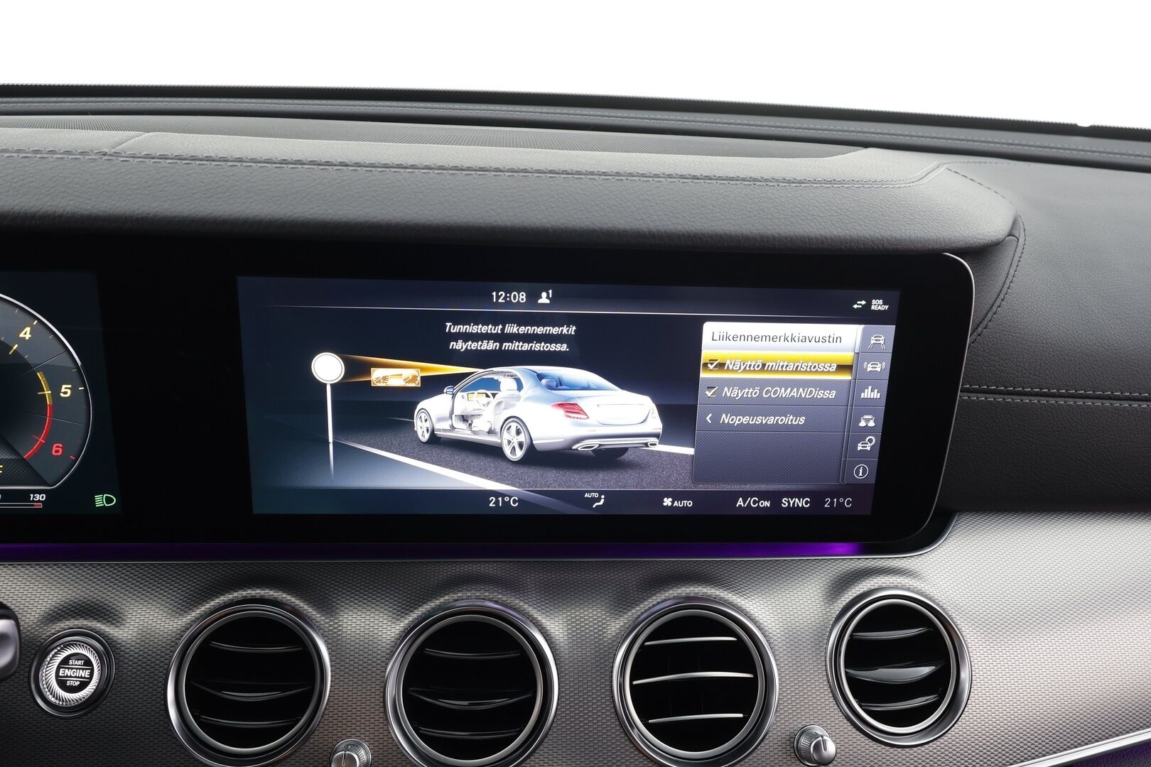 Mercedes-Benz E 2016 220 d A Premium Business AMG * Widescreen / Multibeam / P.Kamera / Sportpenkit / Navi / Katveavustin * - Kahdet renkaat