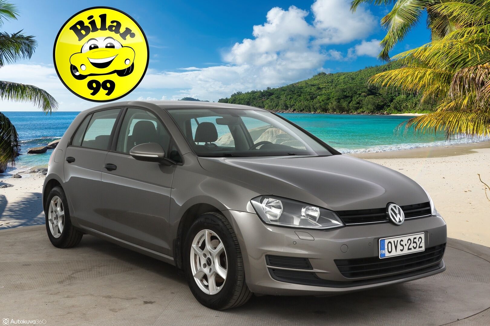Volkswagen Golf 2017 Luxline 1,2 TSI 63 kW (85 hv) * Webasto / Lämmitettävät sivupeilit / Aut.ilmastointi / Vakkari * - * jakopää tehty 98tkm kohdalla 11.12.2023 / Webasto / 2x renkaat *