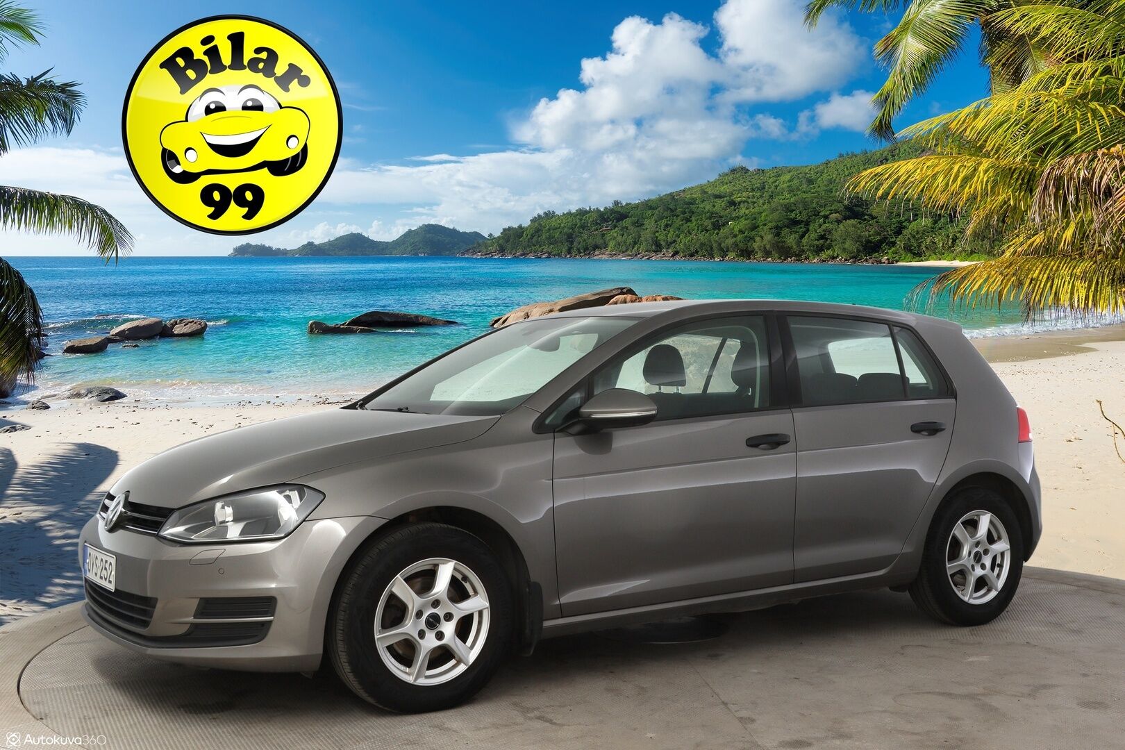 Volkswagen Golf 2017 Luxline 1,2 TSI 63 kW (85 hv) * Webasto / Lämmitettävät sivupeilit / Aut.ilmastointi / Vakkari * - * jakopää tehty 98tkm kohdalla 11.12.2023 / Webasto / 2x renkaat *