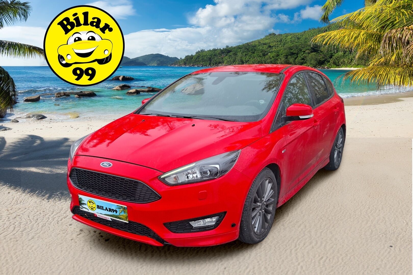 Ford Focus 2017 1,0 EcoBoost 125 hv Start/Stop A6 ST-Line * Vakkari / Lämm. tuulilasi / Lohkolämppäri sisäpuhaltimella / Tutka taakse * - * Hyvin pidetty ja huollettu näyttävä ST-Line! 2 x hyvät renkaat ja vanteet. Jakopää juuri huollettu! *