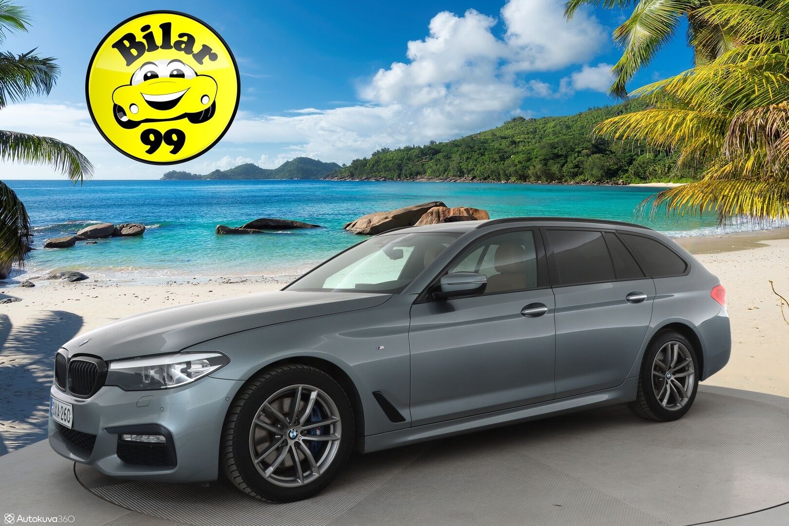 BMW 530 2018 G31 Touring 530d A xDrive M-Sport **Panorama / P. Kamera / Sporttipenkit / LED-valot / Navi / Digimittaristo** - Ruskea Nahkaverhoilu / Vakkari / KeylessGO / 2x Renkaat