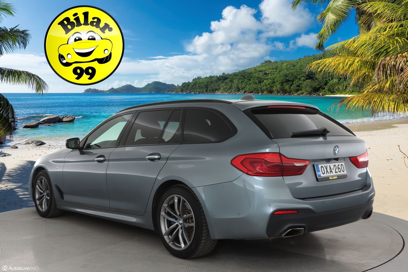 BMW 530 2018 G31 Touring 530d A xDrive M-Sport **Panorama / P. Kamera / Sporttipenkit / LED-valot / Navi / Digimittaristo** - Ruskea Nahkaverhoilu / Vakkari / KeylessGO / 2x Renkaat