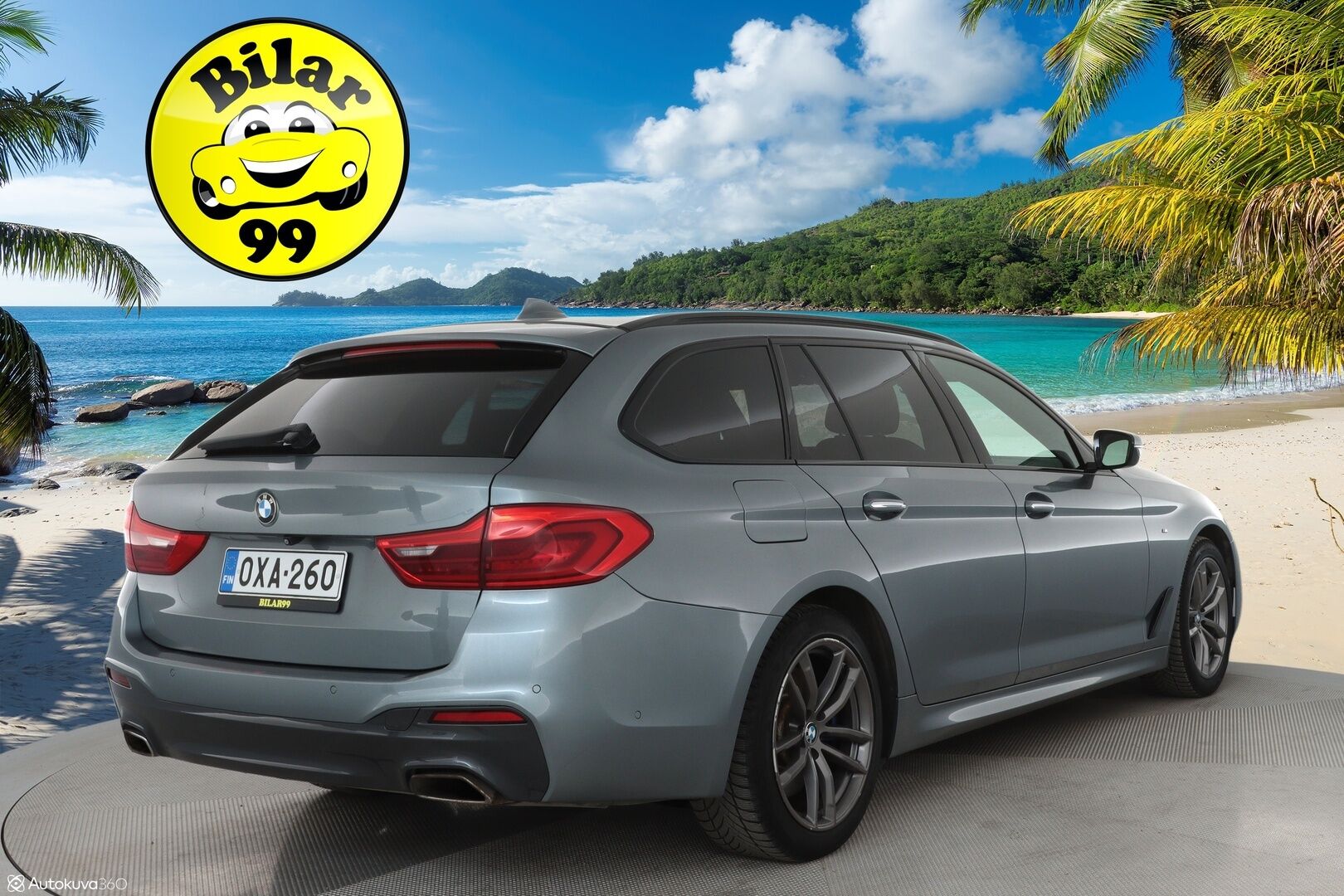 BMW 530 2018 G31 Touring 530d A xDrive M-Sport **Panorama / P. Kamera / Sporttipenkit / LED-valot / Navi / Digimittaristo** - Ruskea Nahkaverhoilu / Vakkari / KeylessGO / 2x Renkaat