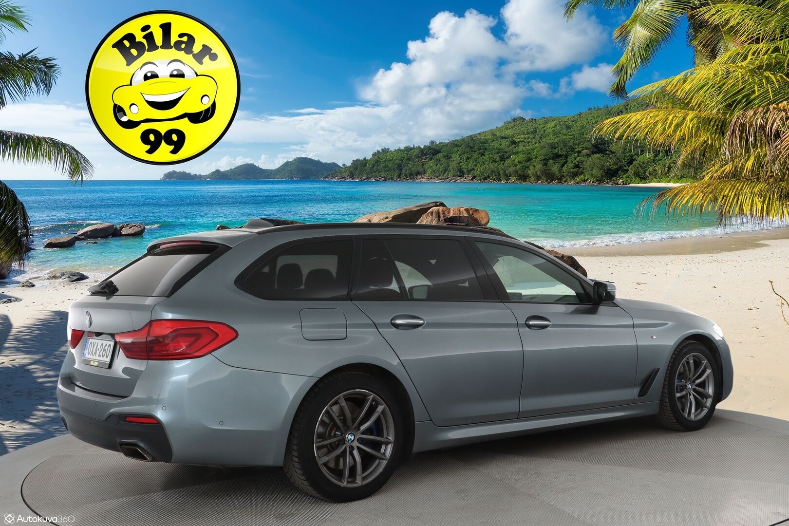 BMW 530 2018 G31 Touring 530d A xDrive M-Sport **Panorama / P. Kamera / Sporttipenkit / LED-valot / Navi / Digimittaristo** - Ruskea Nahkaverhoilu / Vakkari / KeylessGO / 2x Renkaat