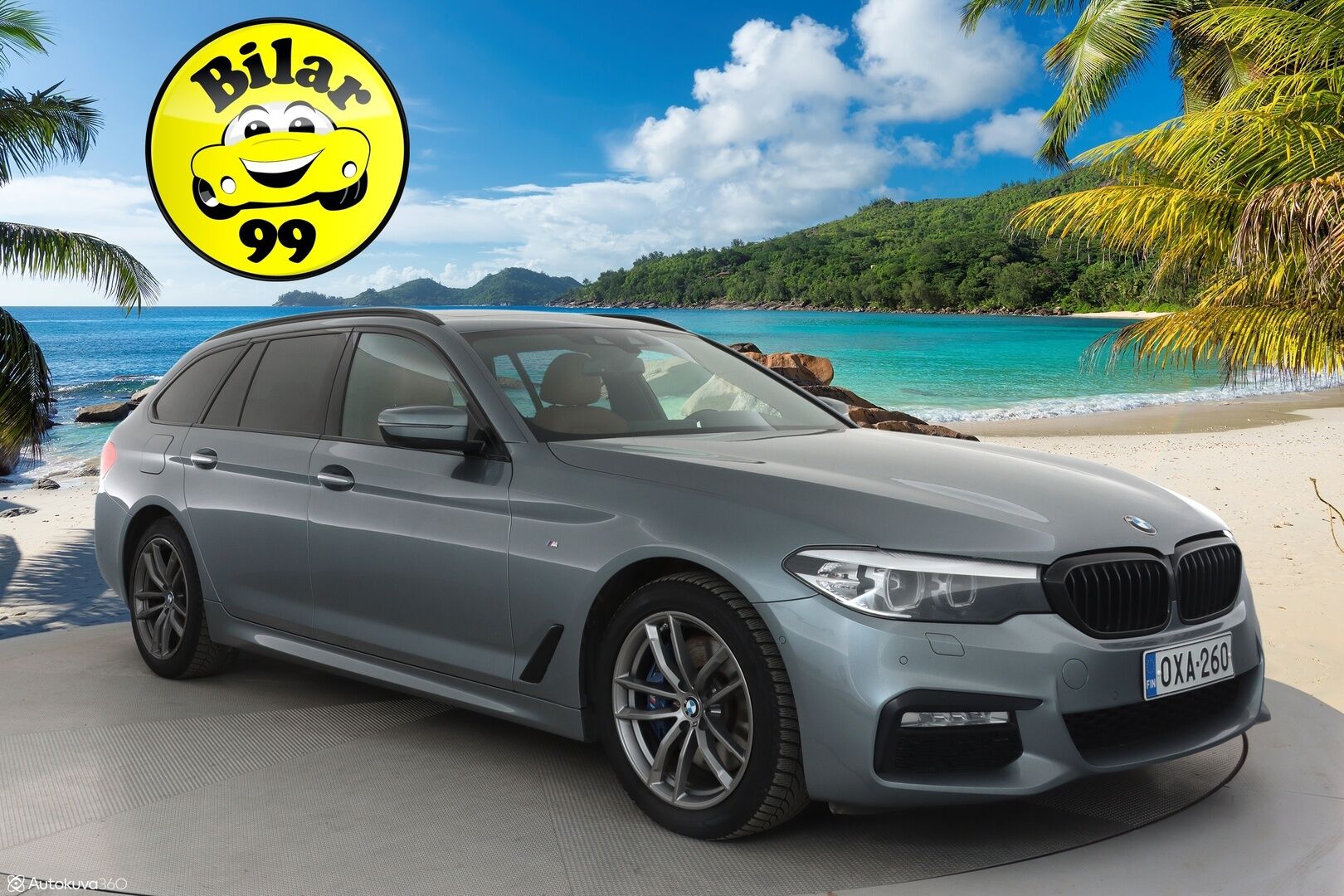 BMW 530 2018 G31 Touring 530d A xDrive M-Sport **Panorama / P. Kamera / Sporttipenkit / LED-valot / Navi / Digimittaristo** - Ruskea Nahkaverhoilu / Vakkari / KeylessGO / 2x Renkaat