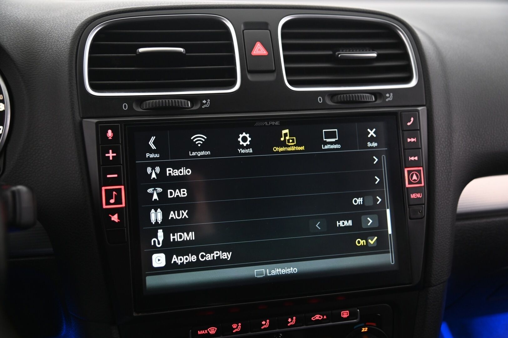 Volkswagen Golf 2012 R 2.0 TSI*Manuaali / *Miltek / BC-alusta / Alpine / Appconnect / Vakkari / Lohko* - Juuri leimattu / Näyttävä / Harvinainen Manuaali / 2x renkaat & vanteet
