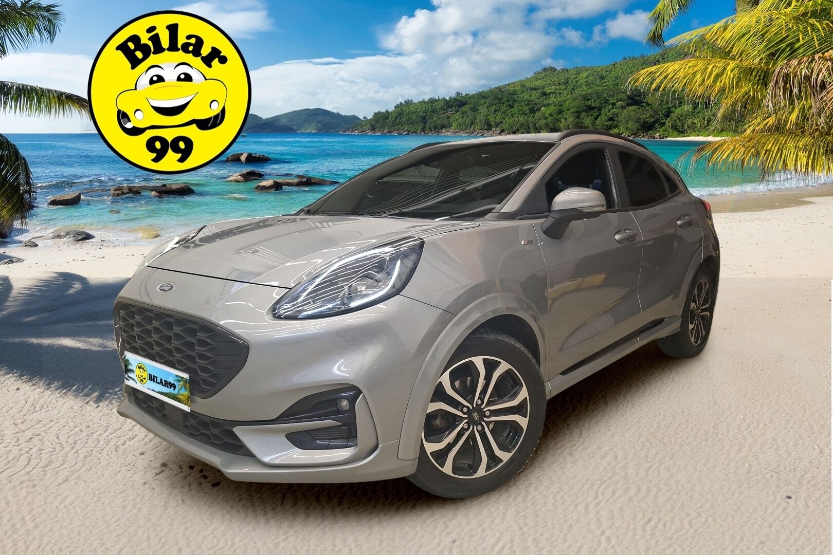 Ford Puma 2020 1,0 EcoBoost 125hv A7 ST-Line * Navi / Lohko+sisä / Vakionopeudensäädin / Lämmitettävä tuulilasi / Tutkat * - Kahdet hyvät renkaat Fordin vanteilla! / Viimeisin huolto 90tkm - HULLU BLACKWEEK KORKOTARJOUS 2,49%