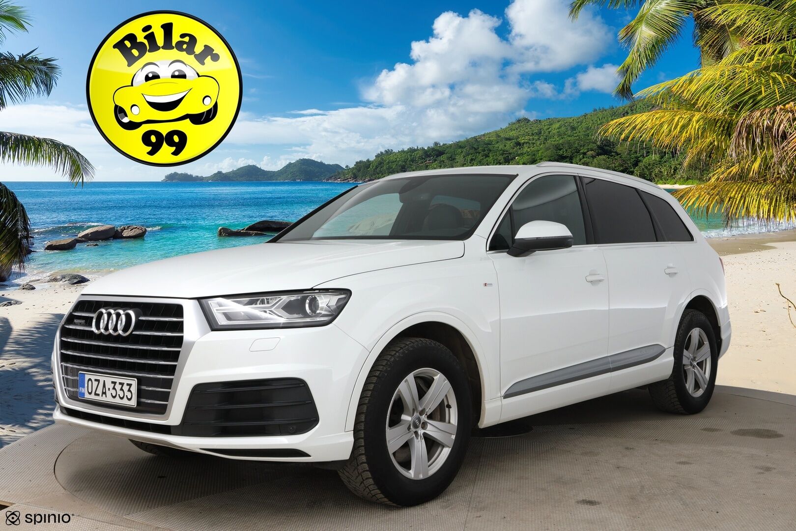Audi Q7 2016 3,0 V6 TDI 200 kW quattro tiptronic S-Line 7p * Vetokoukku / Webasto / Bose / Digimittaristo / Muistipenkki / MMI+ / LED * - Muistipenkki / Alletaittuva koukku / MMI+ / Pa-lämmitin - HULLUT AVAJAISHULINAT KORKOTARJOUS 3,29 %