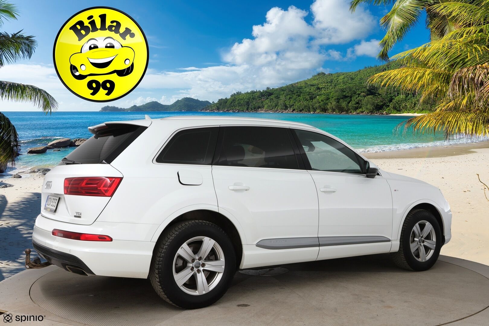 Audi Q7 2016 3,0 V6 TDI 200 kW quattro tiptronic S-Line 7p / Vetokoukku / Webasto / Bose / Digimittaristo / Muistipenkki / MMI+ / LED - P-Tutkat / Tehokas 200kW -malli 7-paikkaisena!