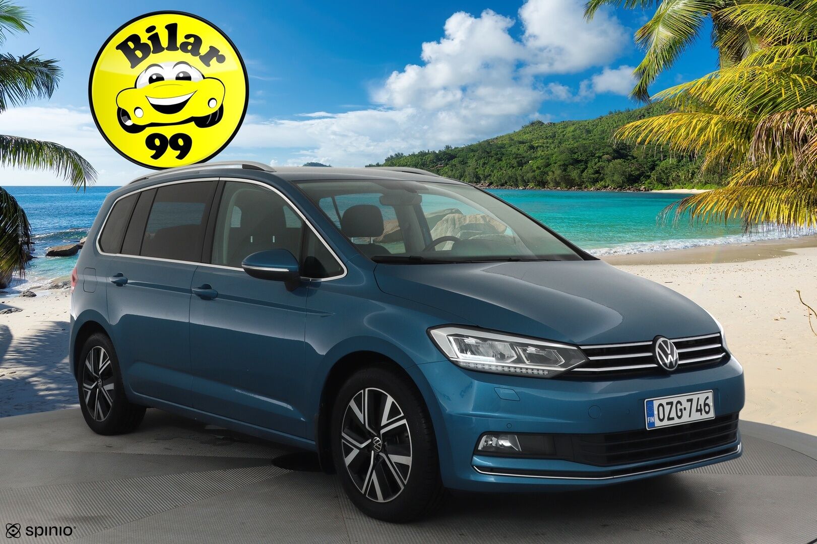 Volkswagen Touran 2021 Highline 2,0 TDI SCR 110 kW DSG 7-Paik **Webasto /  ACC / LED-valot / P.Tutkat / Navi / Digimittaristo / Apple&Android** - Suomi-auto / Kahdet Renkaat