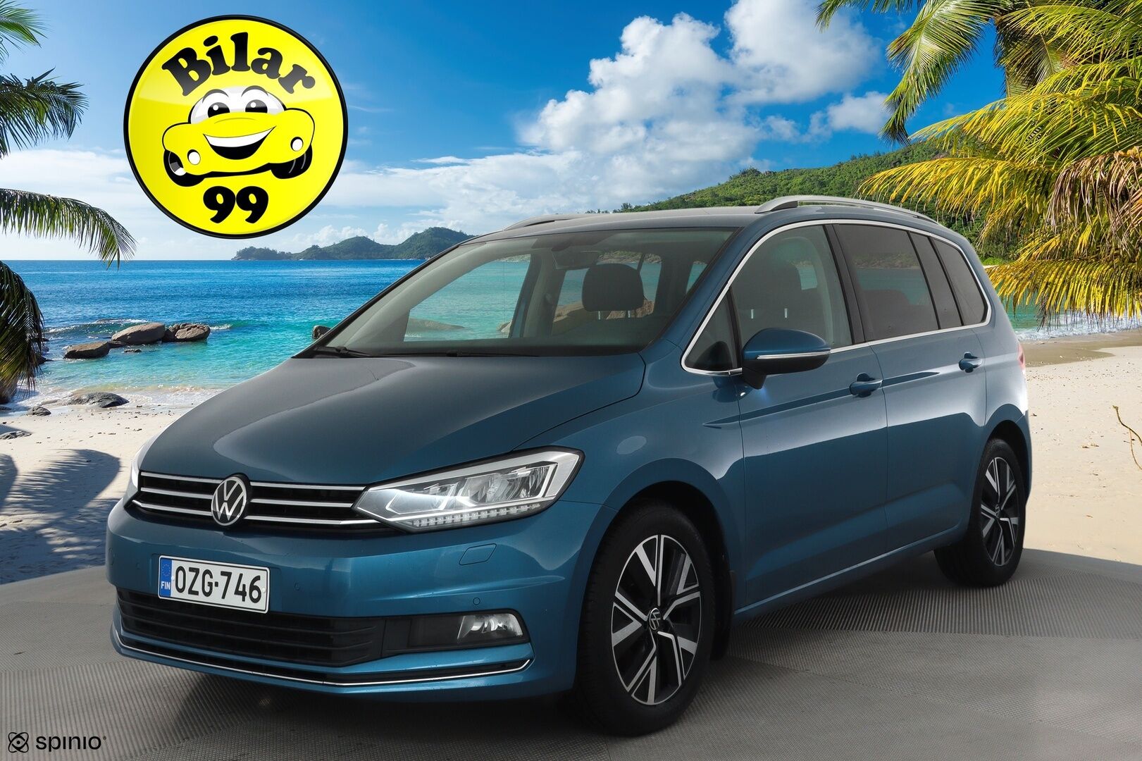 Volkswagen Touran 2021 Highline 2,0 TDI SCR 110 kW DSG 7-Paik **Webasto /  ACC / LED-valot / P.Tutkat / Navi / Digimittaristo / Apple&Android** - Suomi-auto / Kahdet Renkaat