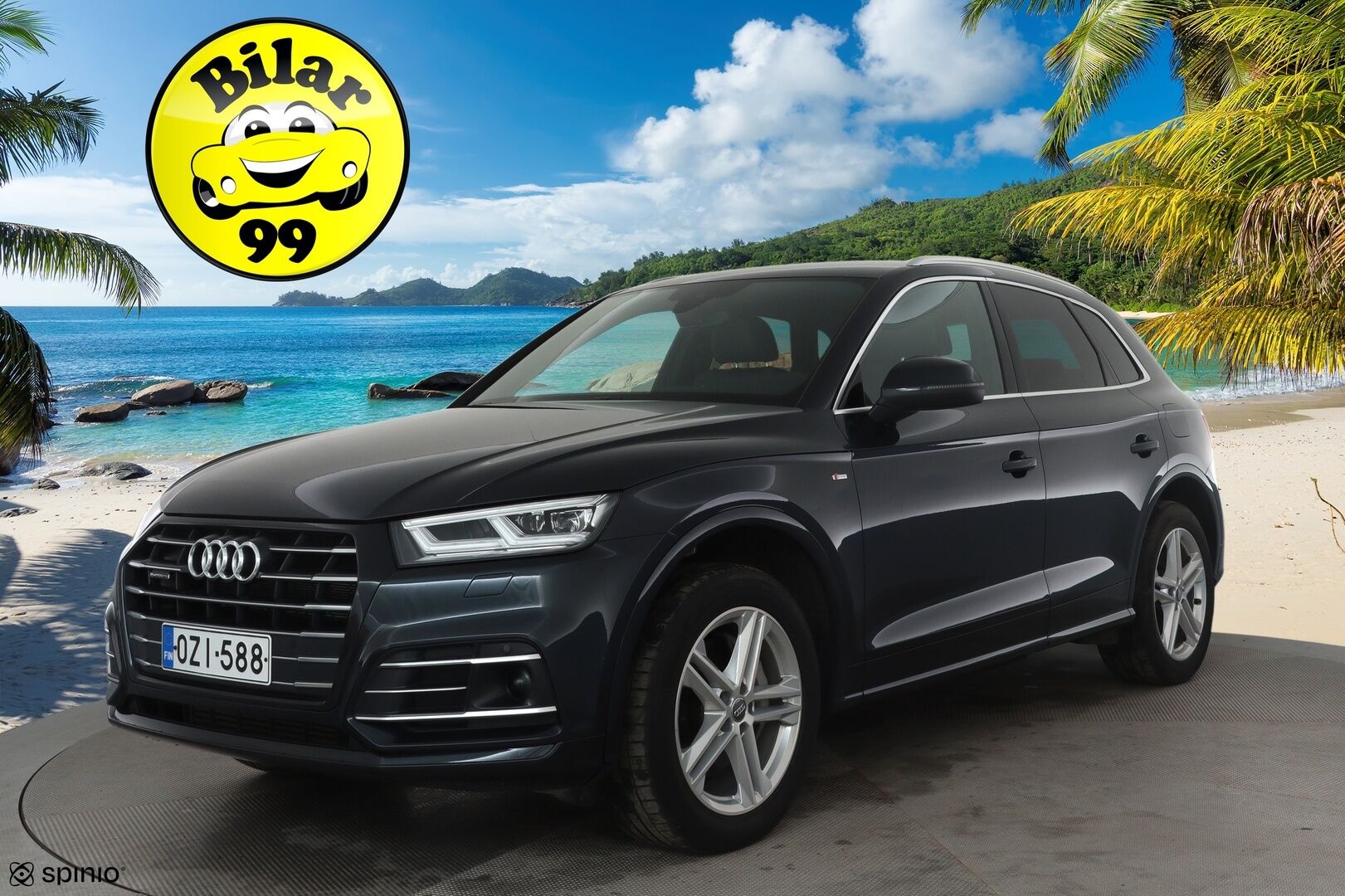 Audi Q5 2020 55 TFSI e quattro S tronic S-line *ACC / Matrix LED / P.kamera / Navi / Digimittaristo / Sporttipenkit / KeylessGo* - Kahdet renkaat aluvanteilla / Hyvät varusteet!