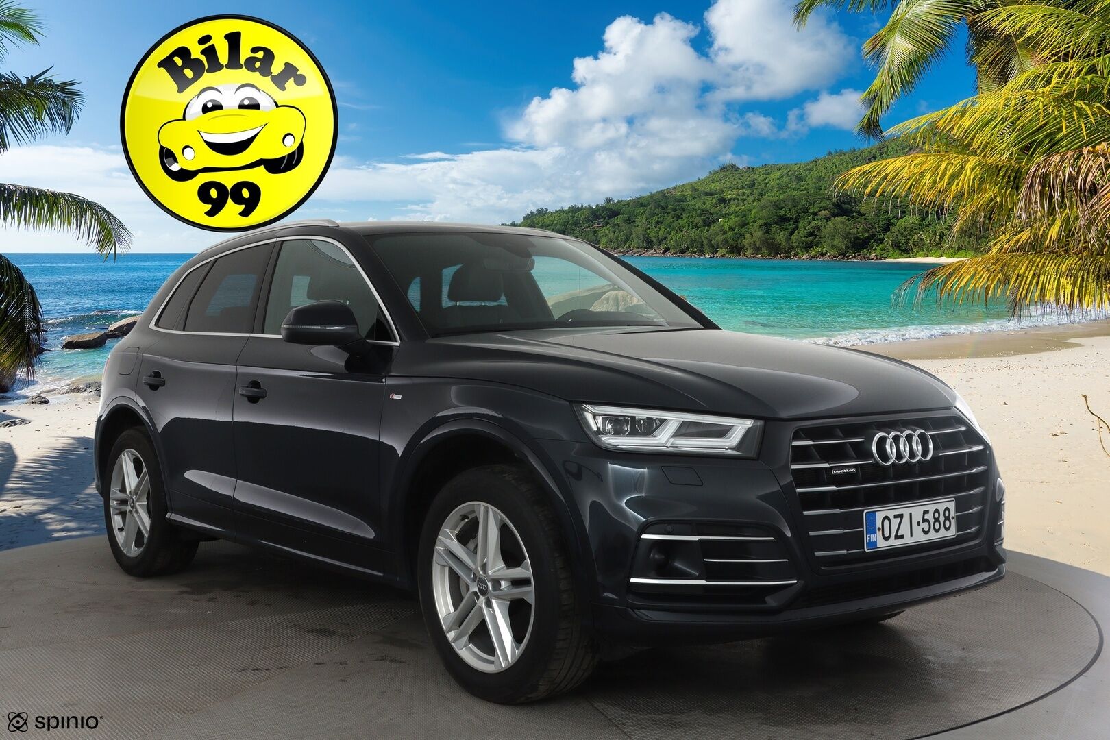 Audi Q5 2020 55 TFSI e quattro S tronic S-line *ACC / Matrix LED / P.kamera / Navi / Digimittaristo / Sporttipenkit / KeylessGo* - Kahdet renkaat aluvanteilla / Hyvät varusteet!