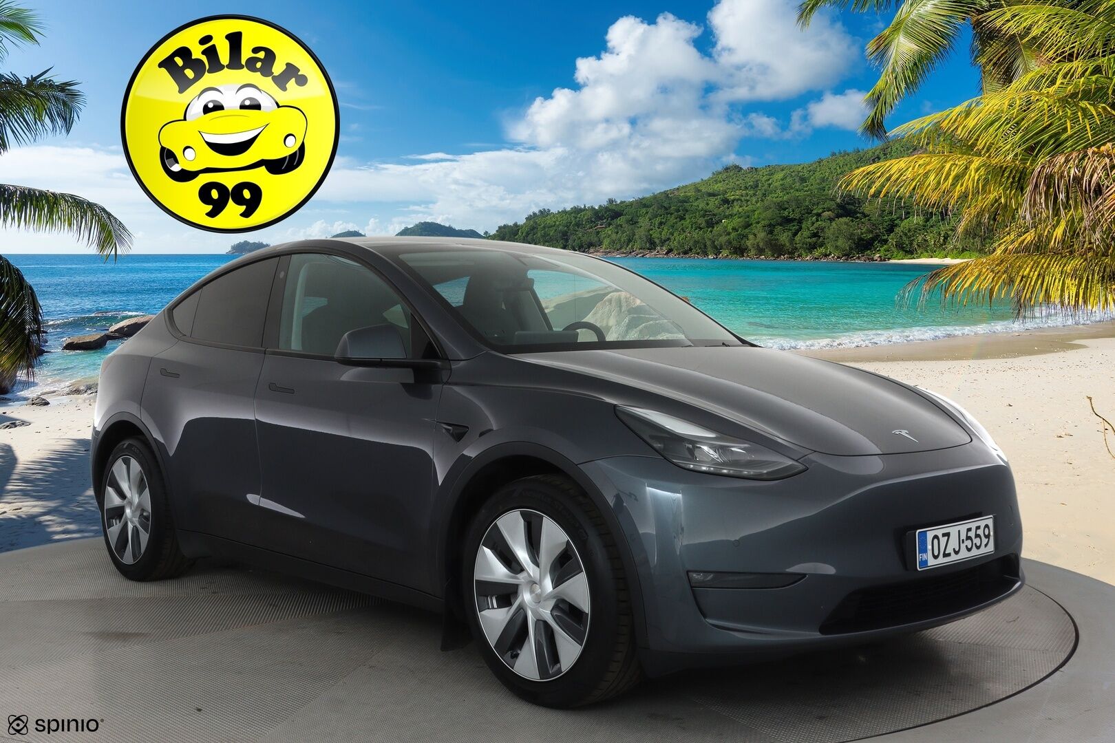 Tesla Model Y 2022 Long Range **Lämpöpumppu / Lasikatto / Matrix-LED / Adapt.Vakkari / P.Kamera / Muistipenkki / Navi / Keyless** - 3,99 % KORKOTARJOUS TÄHÄN AUTOON - 1-om Suomi-auto / 2x Latauskaapelit / Kahdet Renkaat