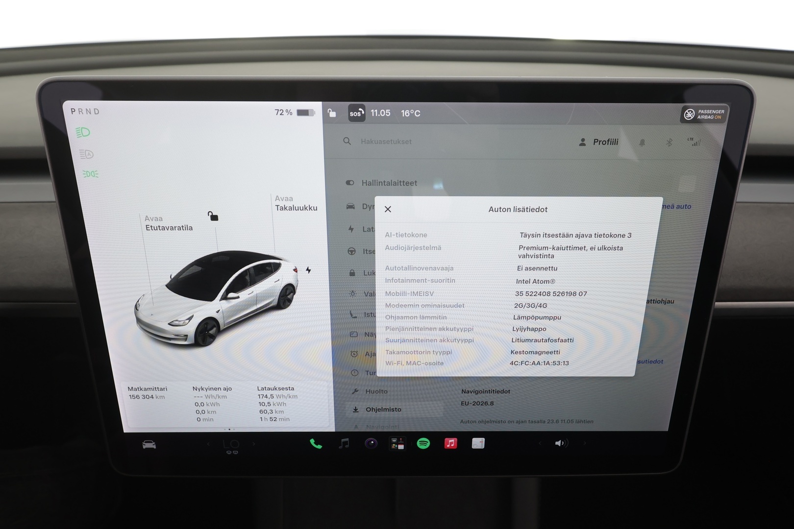 Tesla Model 3 2021 Standard Range Plus - | ILP | ACC | Lasikatto | Matrix-LED | P.Kamera | Muistipenkki | Premium Speakers | Kaistavahti | Navi | Keyless | 2x Latauskaapelit | Kahdet renkaat |