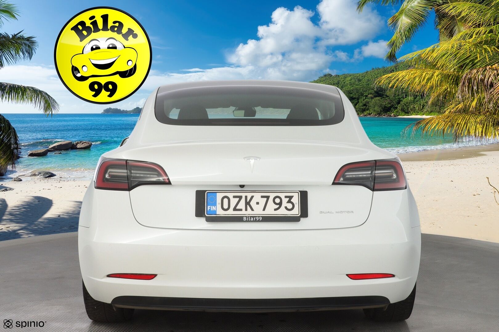 Tesla Model 3 2021 Long Range Dual Motor AWD *ACC / P. kamera / Nahkasisusta / Lasikatto* - Kahdet renkaat / Hieno metalliväri