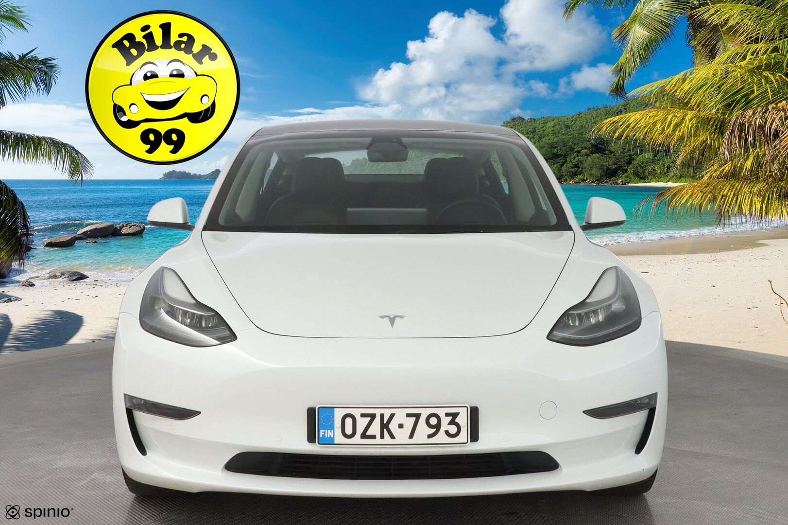 Tesla Model 3 2021 Long Range Dual Motor AWD *ACC / P. kamera / Nahkasisusta / Lasikatto* - Kahdet renkaat / Hieno metalliväri