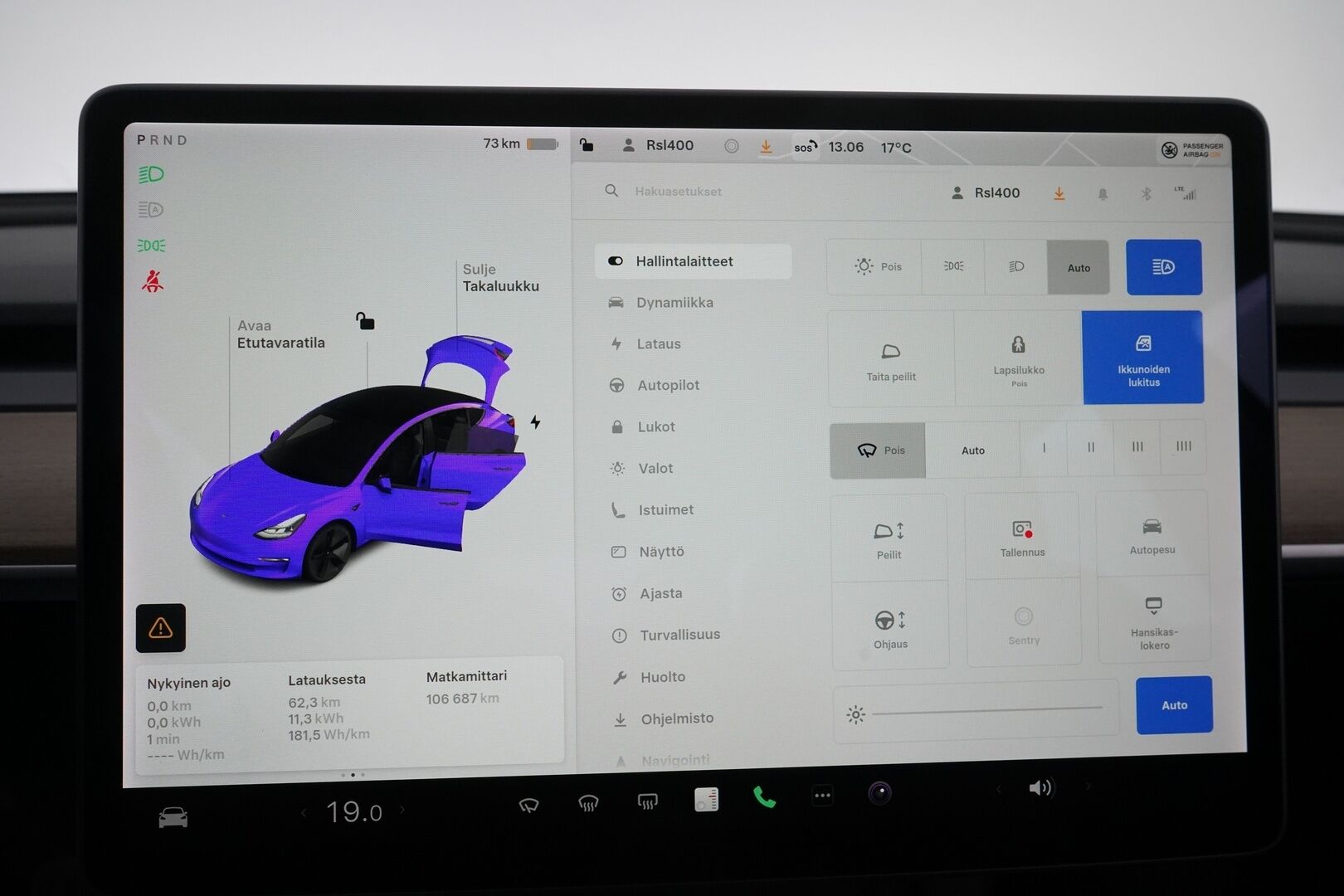 Tesla Model 3 2021 Long Range Dual Motor AWD *ACC / P. kamera / Nahkasisusta / Lasikatto* - Kahdet renkaat / Hieno metalliväri
